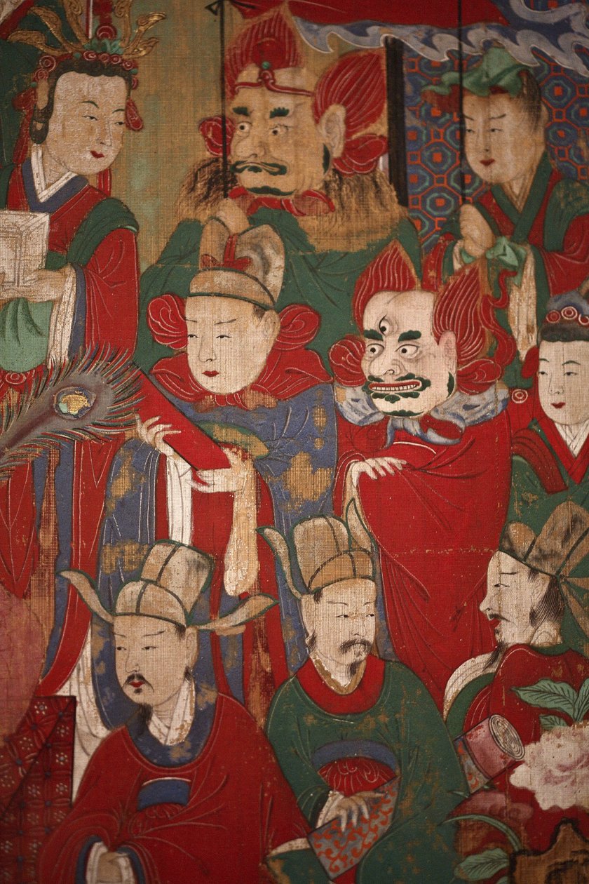 Byeonseong, Cehennemin Altıncı Kralı (detay), 1798 by Korean School