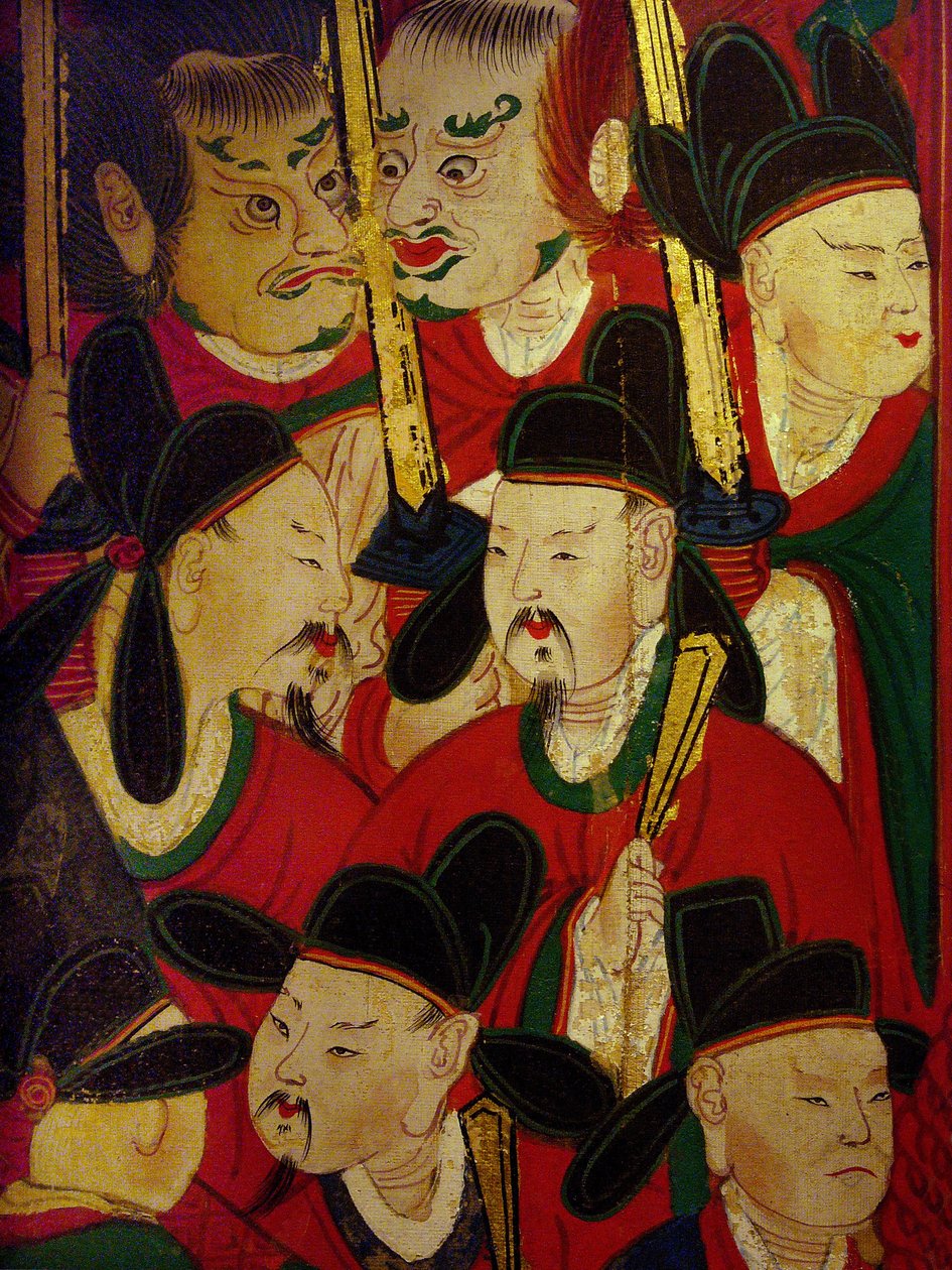 Altıncı Kral (Danjong) portresinin detayı by Korean School