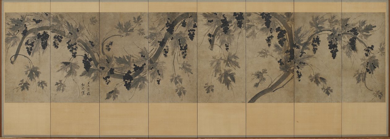 Grapevine, Kore, Choson dönemi (kağıt üzerine mürekkep) by Korean School