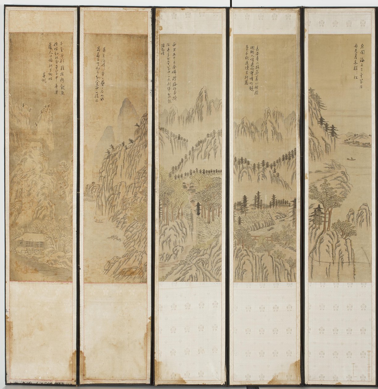 Manzara Manzaraları, Choson hanedanı (ahşap, ipek ve kağıt üzerine mürekkep ve tuvalet) by Korean School