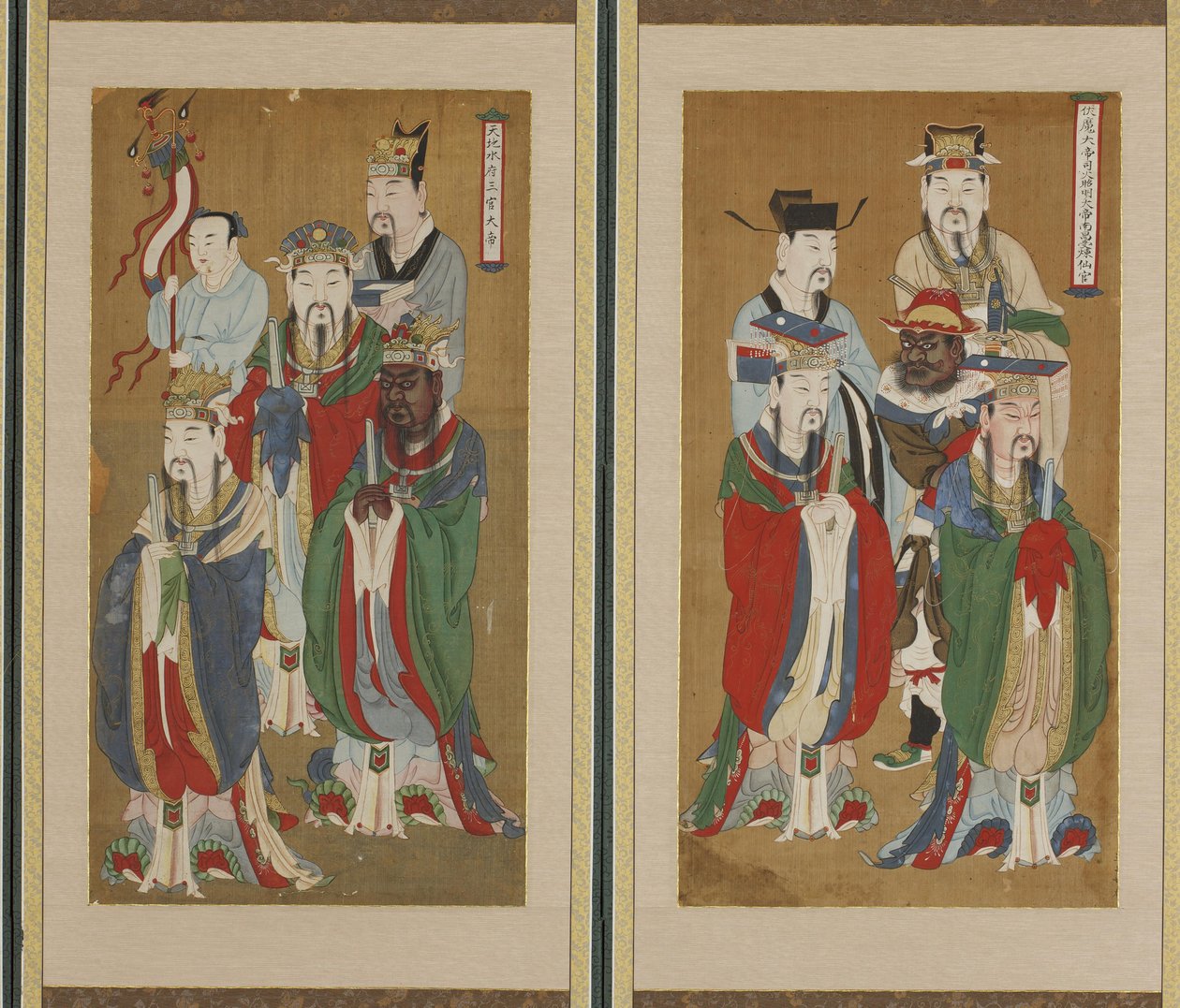 Alay Sahnesi, Choson hanedanı (kağıt ve ipek üzerine renkli) by Korean School