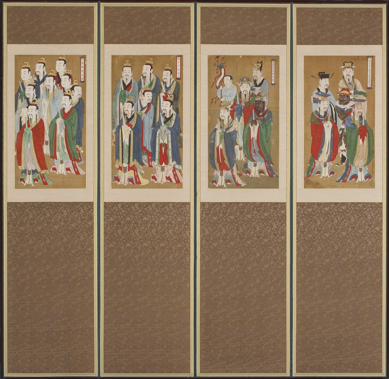 Alay Sahnesi, Choson hanedanı (kağıt ve ipek üzerine renkli) by Korean School
