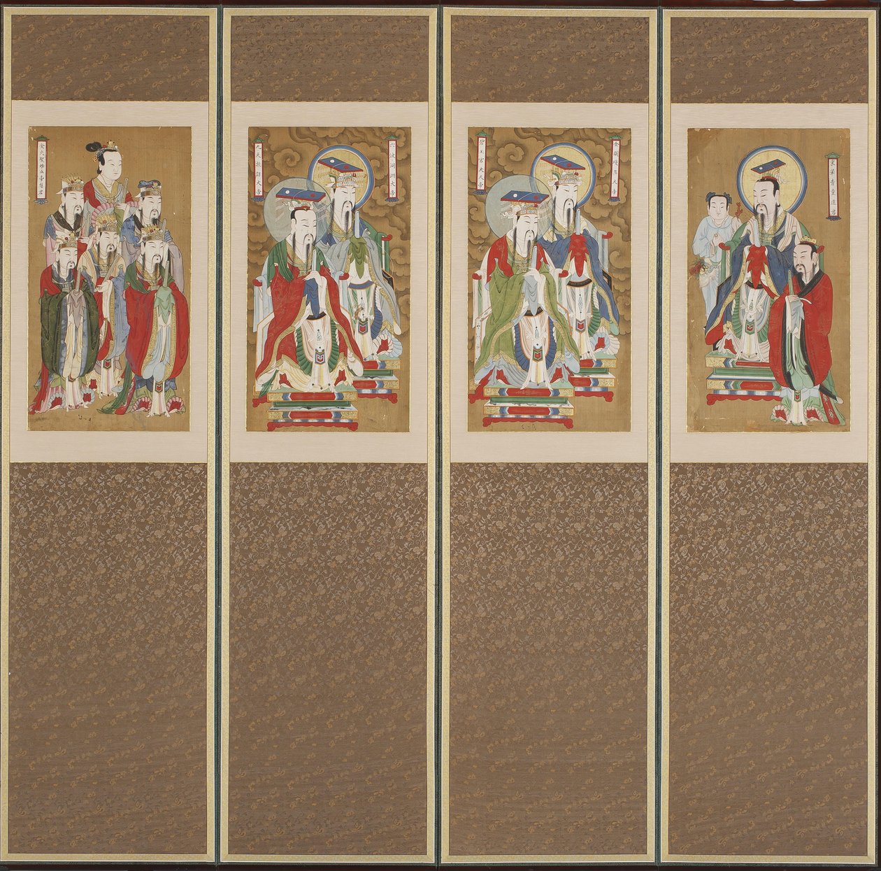 Alay Sahnesi, Choson hanedanı (kağıt ve ipek üzerine renkli) by Korean School
