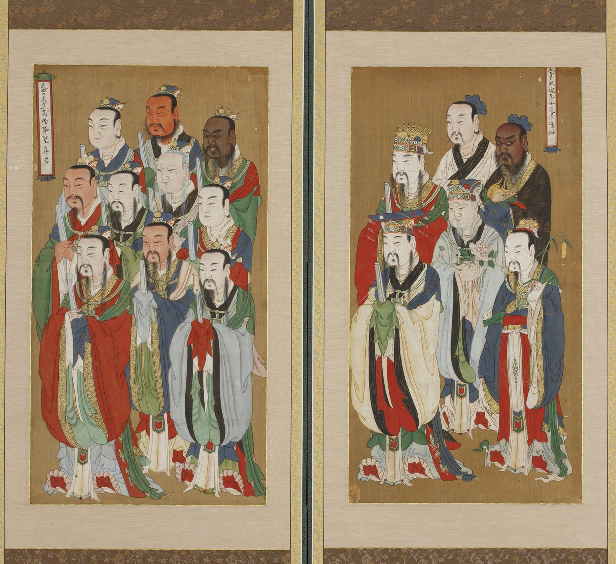 Alay Sahnesi, Choson hanedanı (kağıt ve ipek üzerine renkli) by Korean School