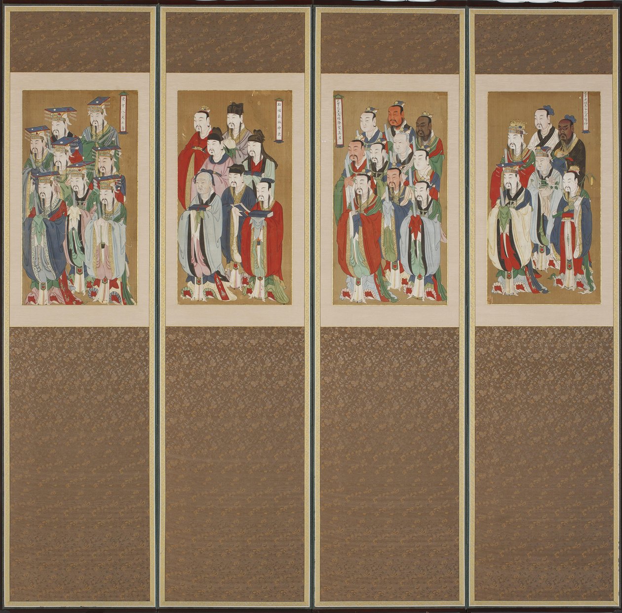 Alay Sahnesi, Choson hanedanı (kağıt ve ipek üzerine renkli) by Korean School