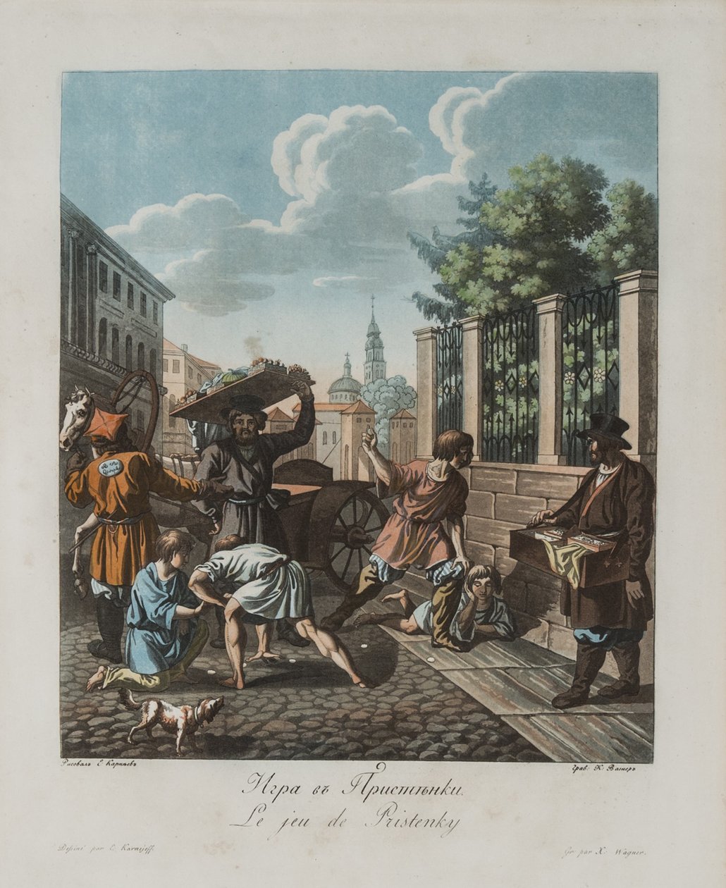 Pristenok Oyunu, yaklaşık 1812 by Korneev