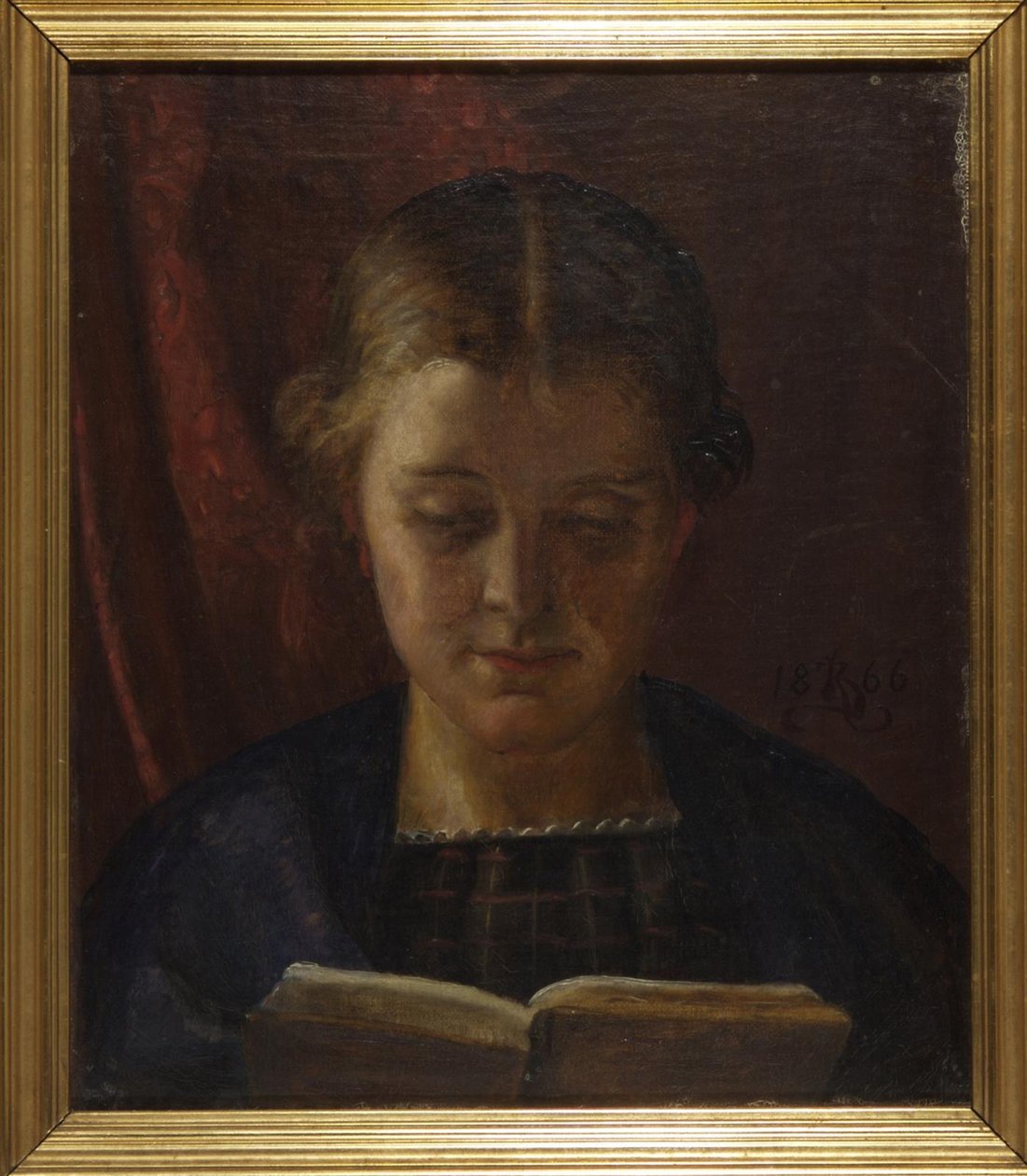 Sanatçının kız kardeşi Elisabeth Zahrtmann kitap okuyor by Kristian Zahrtmann