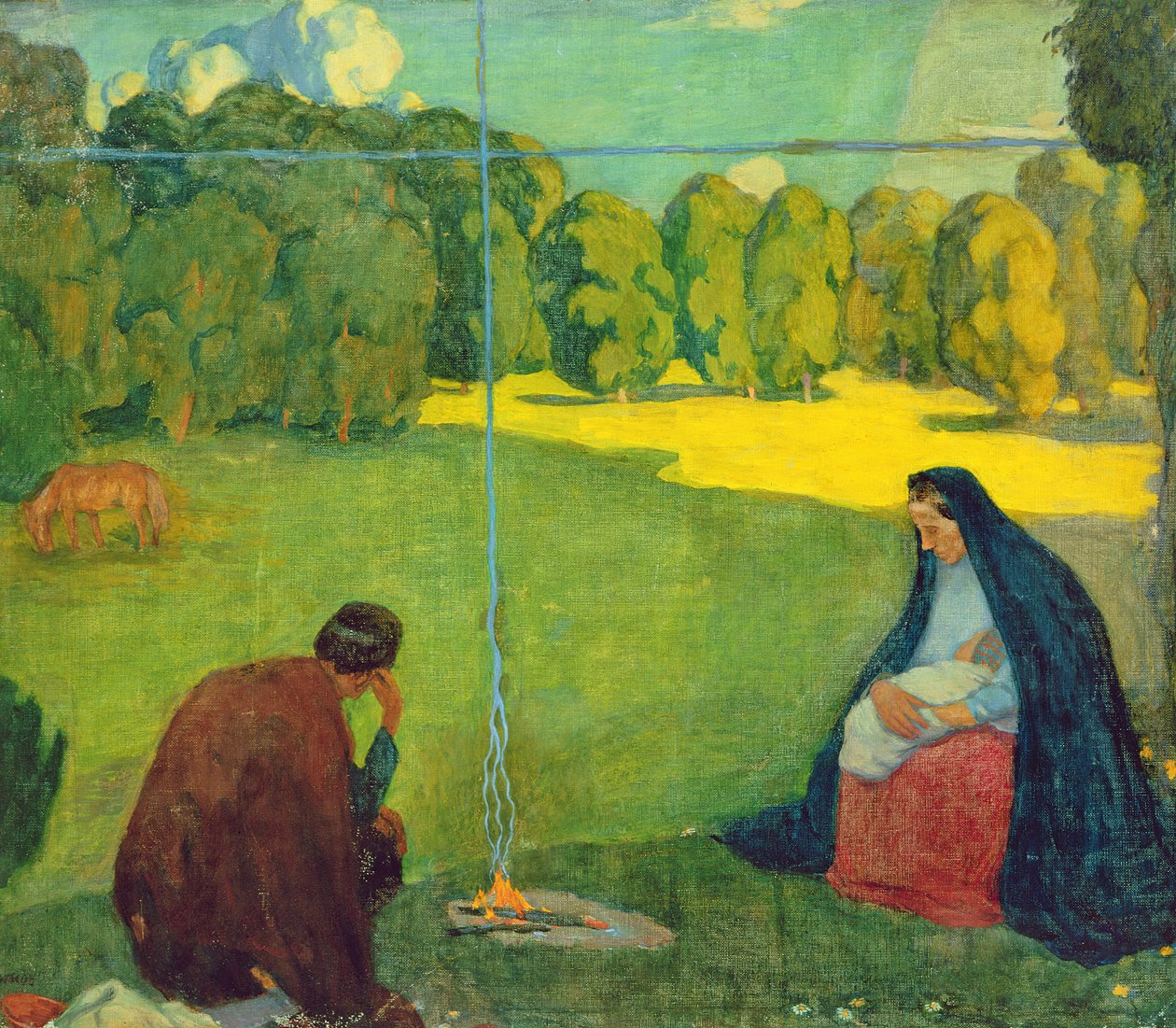 Yolculuk Sırasında Dinlenme, c.1905 by Kristjan Raud