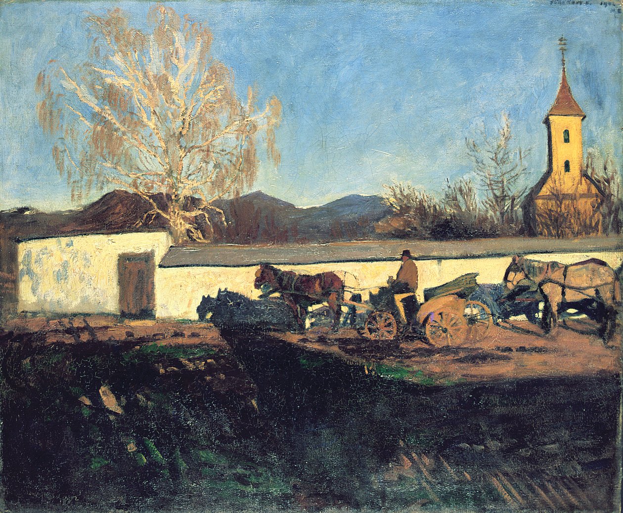 Mart ayında akşam by Károly Ferenczy