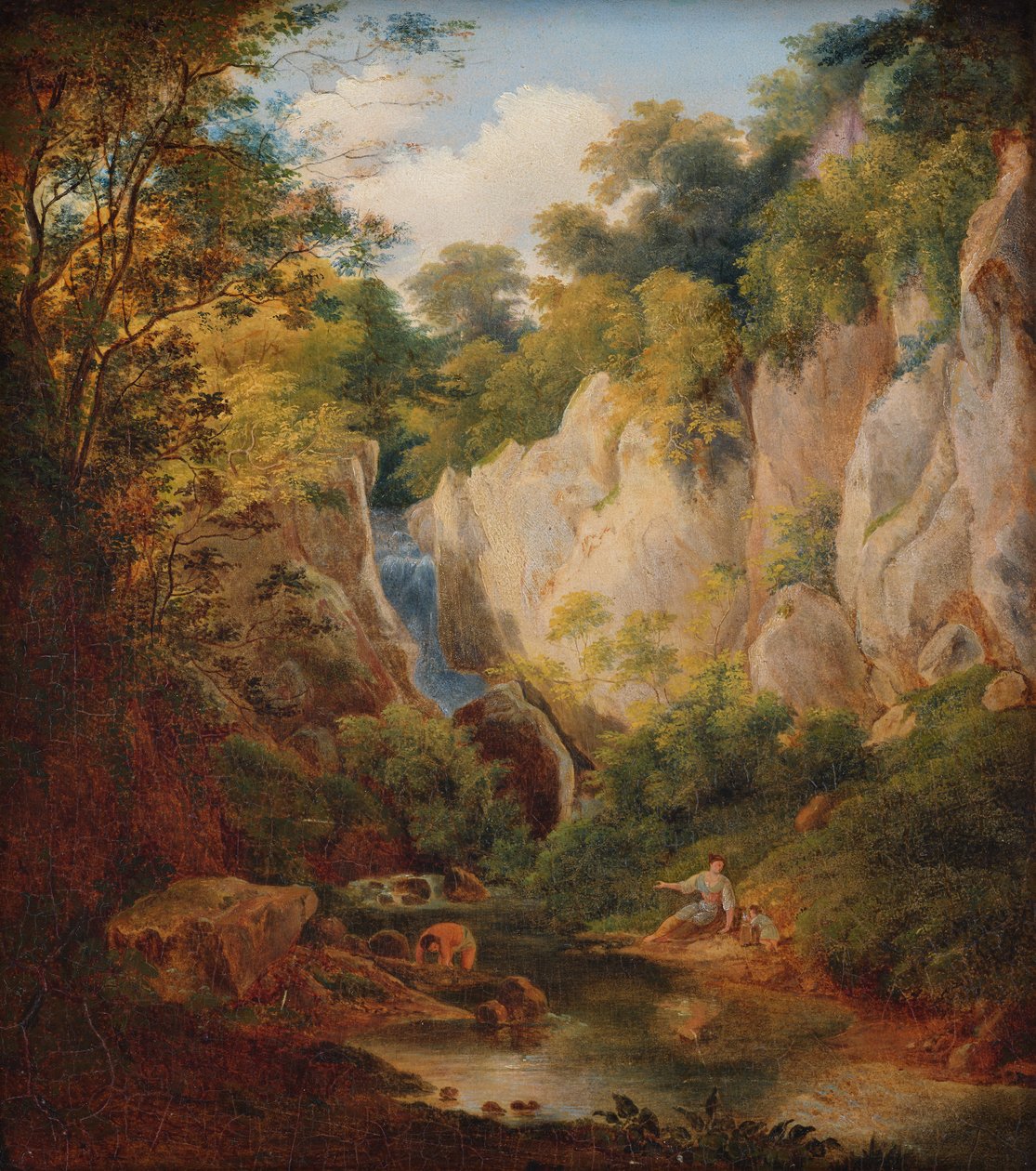 dağ geçidi ile manzara by Károly Markó d. Ä.