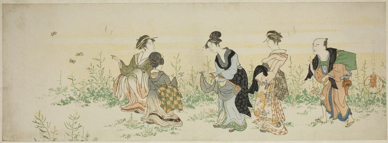 Bahar çiçekleri toplamak by Kubo Shunman