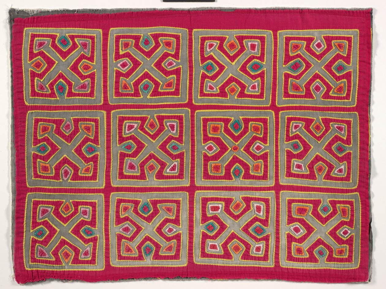 Gömlek Paneli (mola), 1950 dolayları (aplikeli pamuk) by Kuna Indian Culture