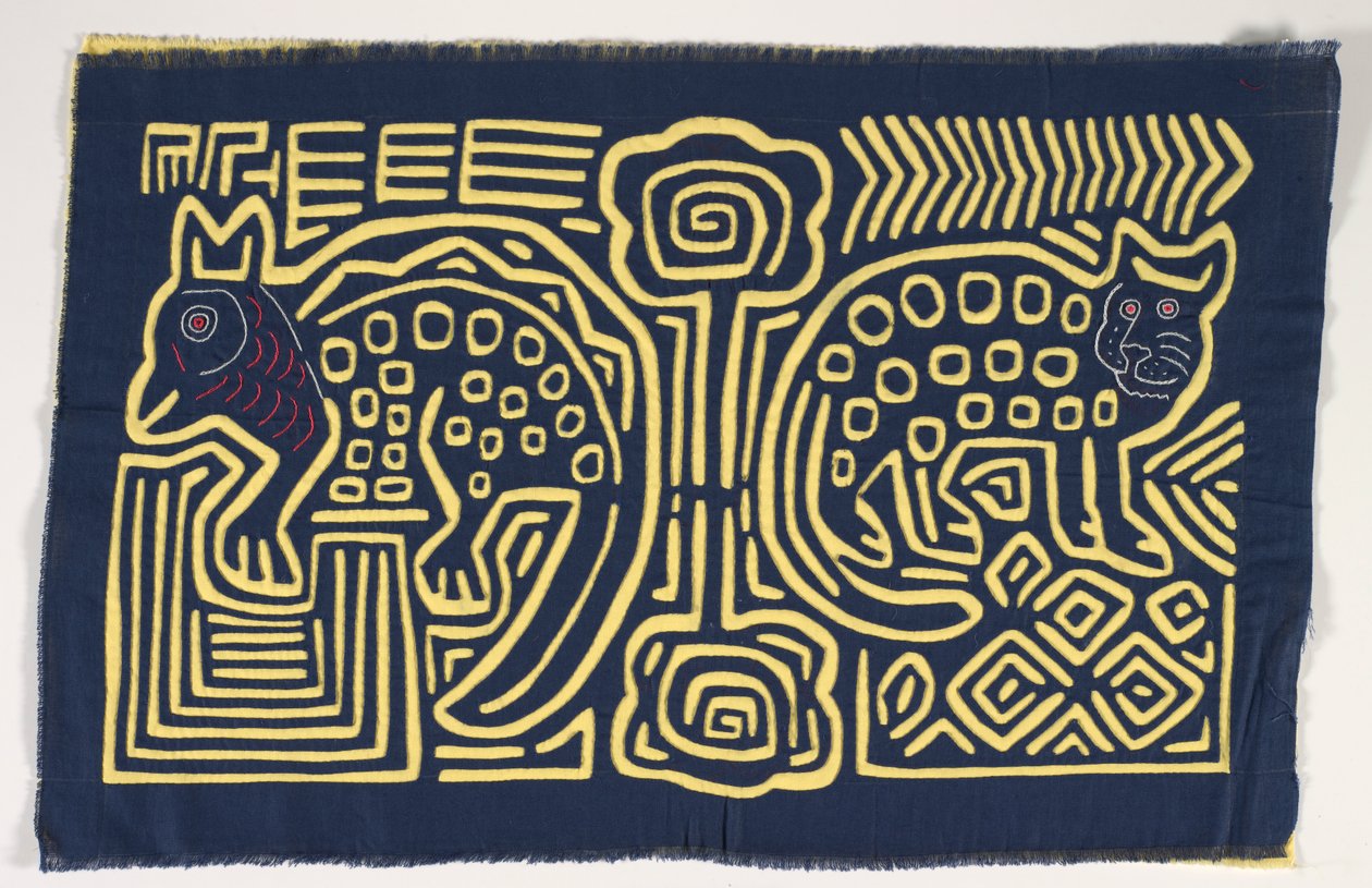 Gömlek Paneli (mola), 1950 dolayları (aplikeli pamuk) by Kuna Indian Culture