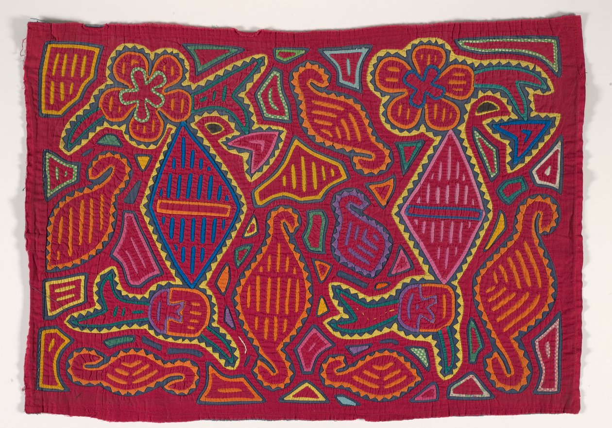 Gömlek Paneli (mola), 1950 dolayları (aplikeli pamuk) by Kuna Indian Culture