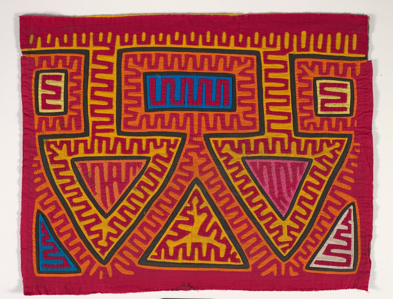 Gömlek Paneli (mola), 1950 dolayları (aplikeli pamuk) by Kuna Indian Culture