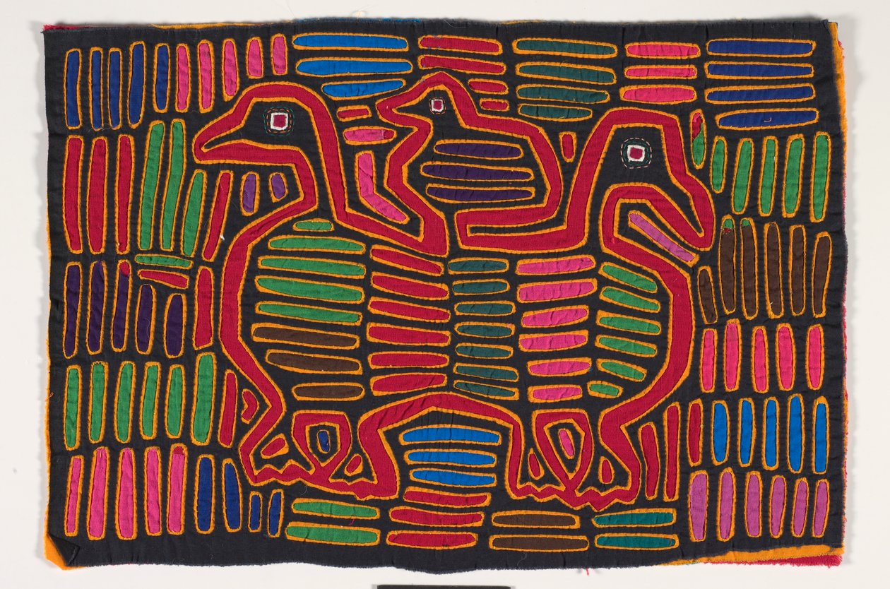 Gömlek paneli (mola) (aplikeli pamuklu) by Kuna Indian Culture