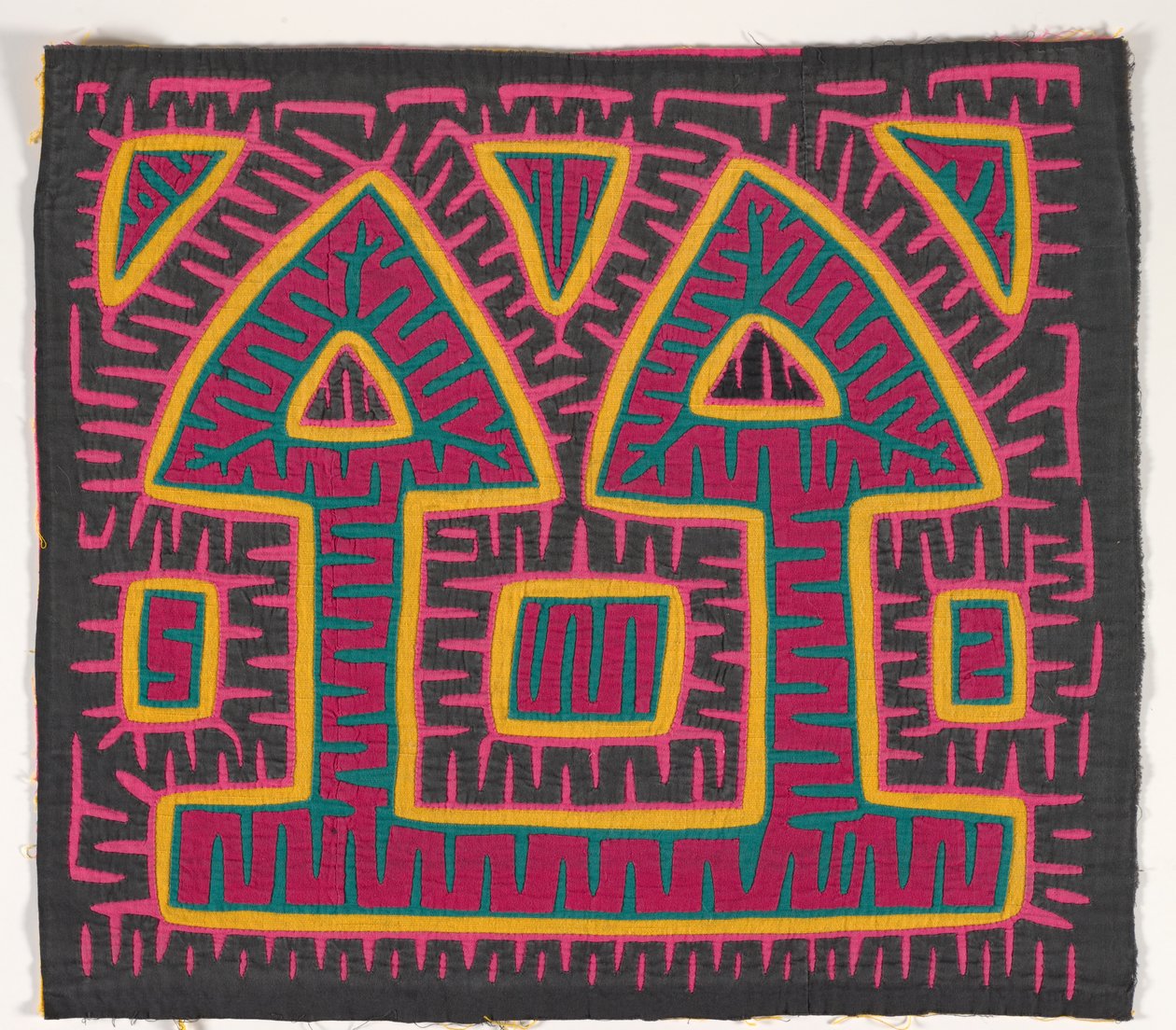 Gömlek paneli (mola) (aplikeli pamuklu) by Kuna Indian Culture