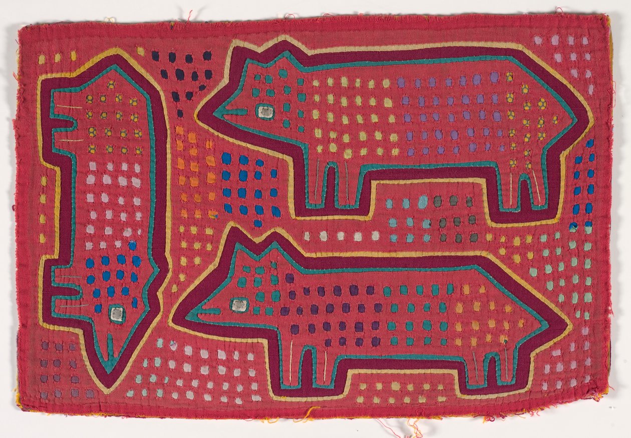 Gömlek paneli (mola) (aplikeli pamuklu) by Kuna Indian Culture