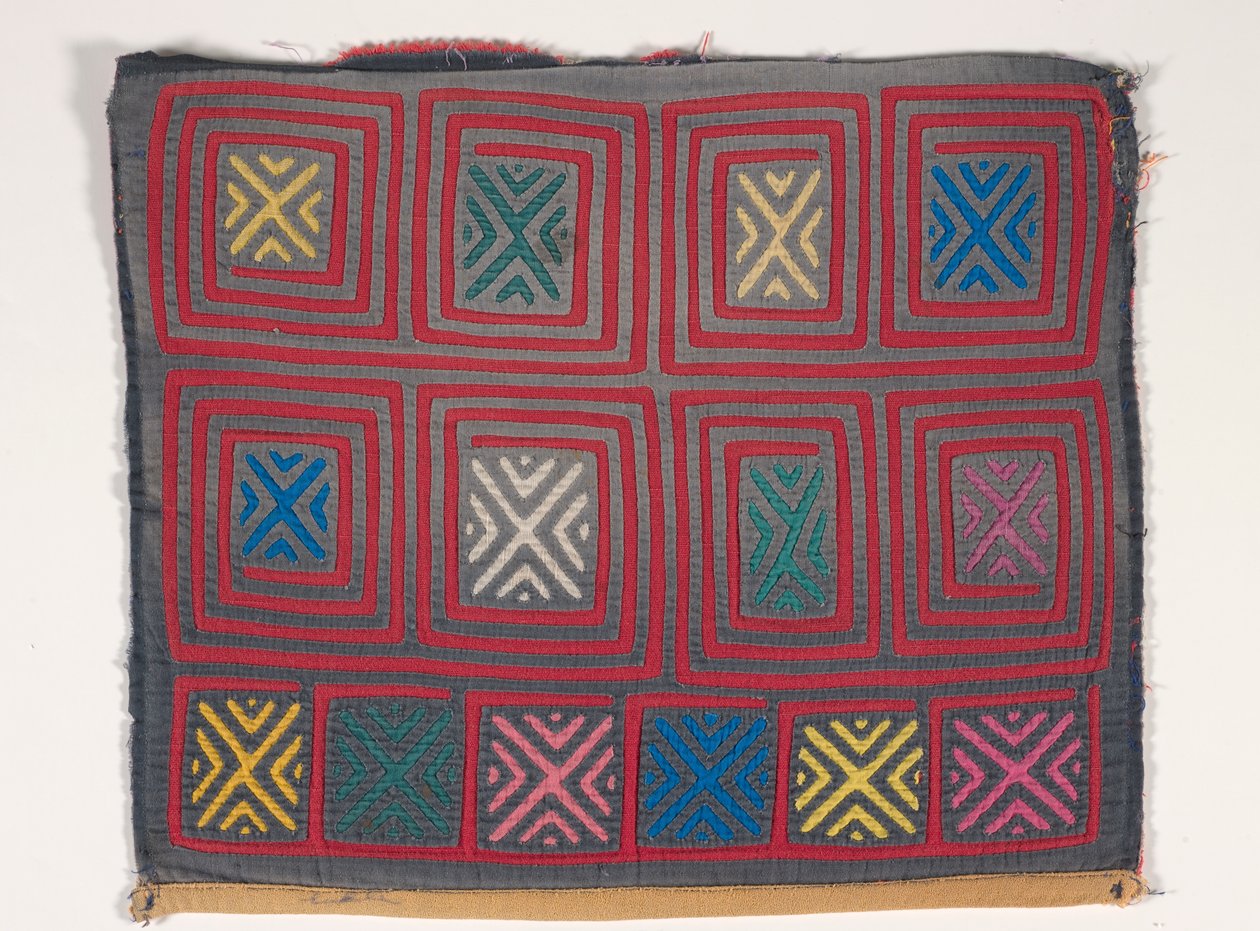Gömlek paneli (mola) (aplikeli pamuklu) by Kuna Indian Culture