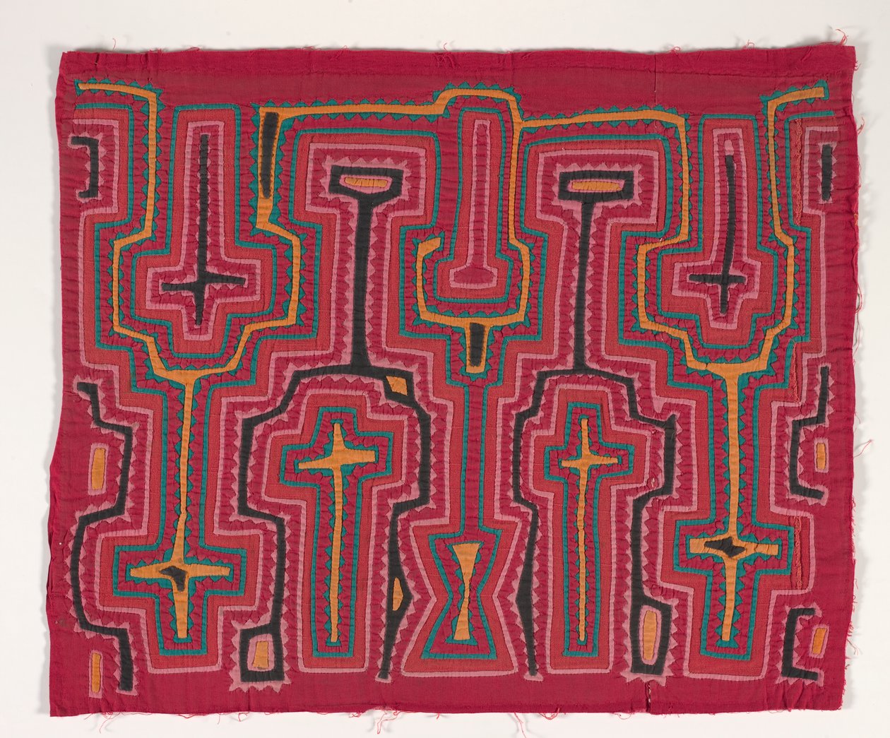 Gömlek paneli (mola) (aplikeli pamuklu) by Kuna Indian Culture