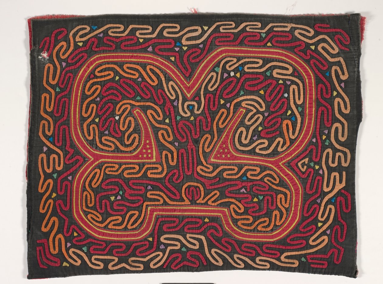 Gömlek paneli (mola) (aplikeli pamuklu) by Kuna Indian Culture