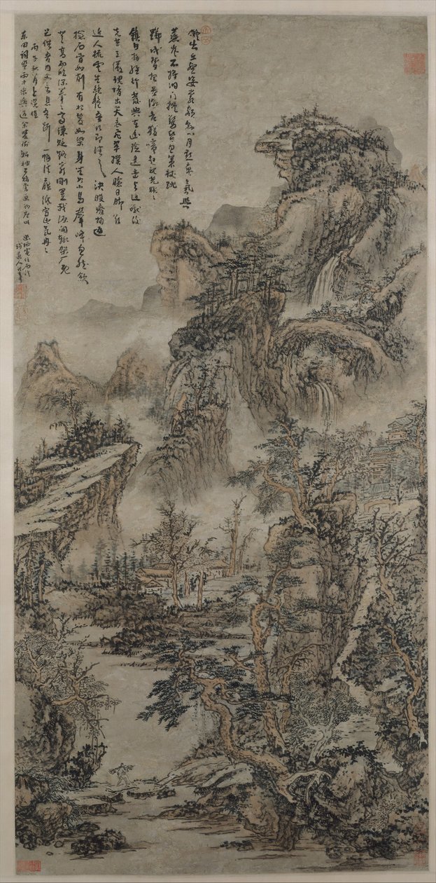 Alacakaranlıkta Ormanlık Dağlar, 1666 tarihli. by Kuncan