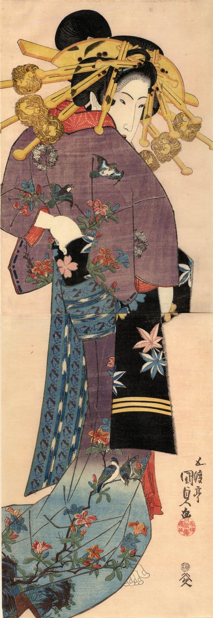 Bir Daimi Bijin, 1820 dolayları by Kunisada