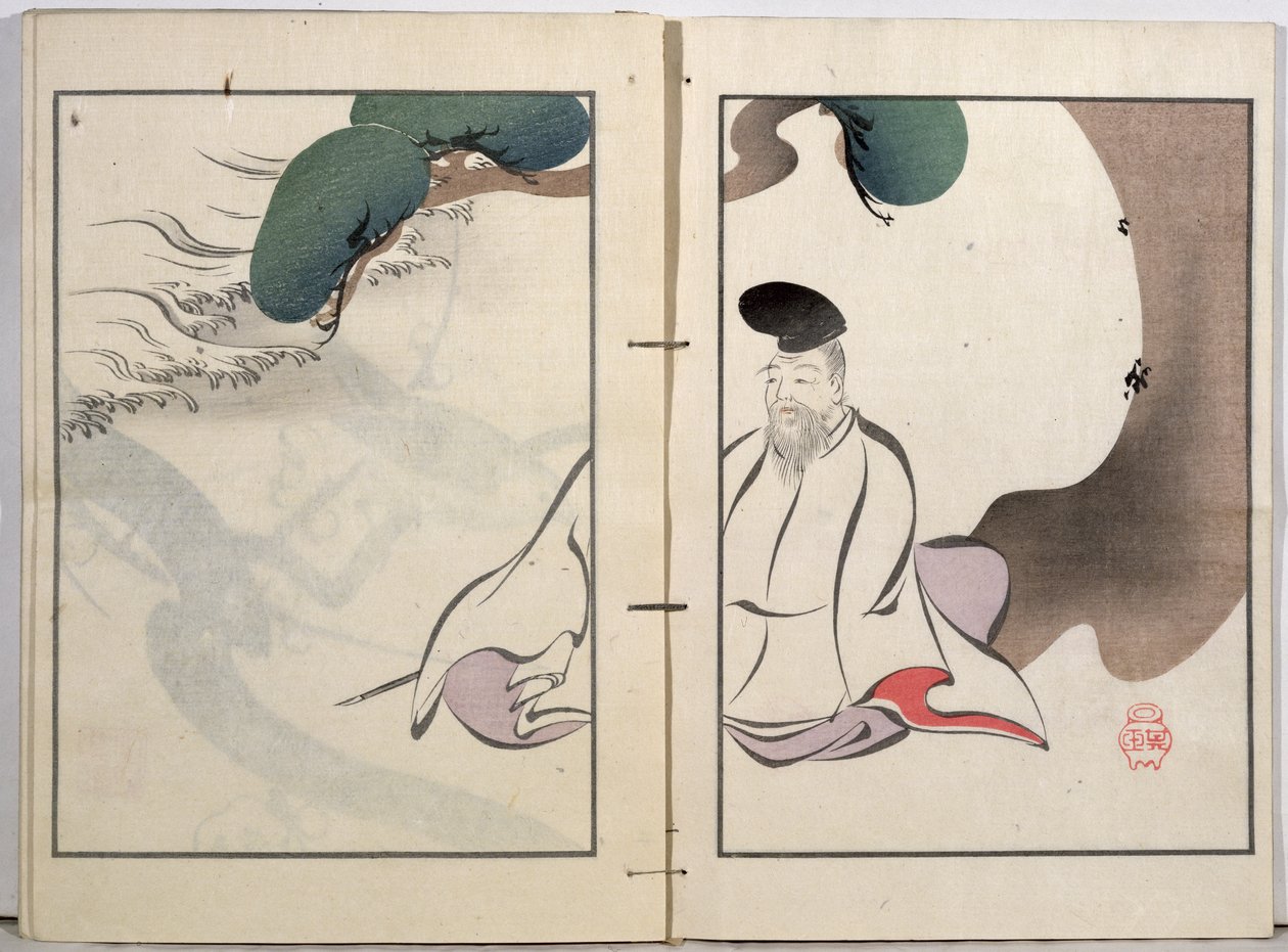 Meditasyon Yapan Yaşlı Bir Adam, Kobyashi Bunscichi tarafından 1901