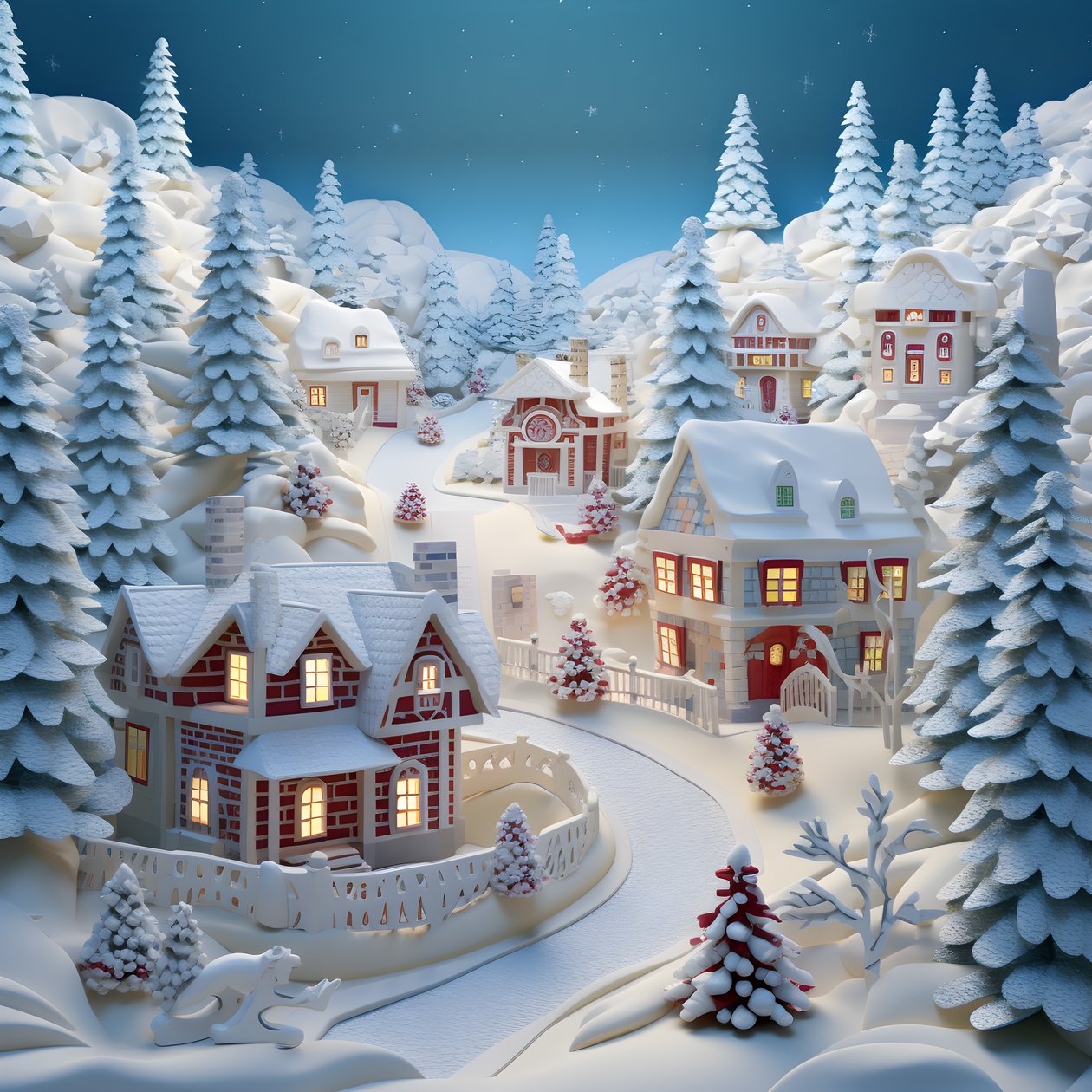 3D Karlı Noel 2 by Kurt Heppke