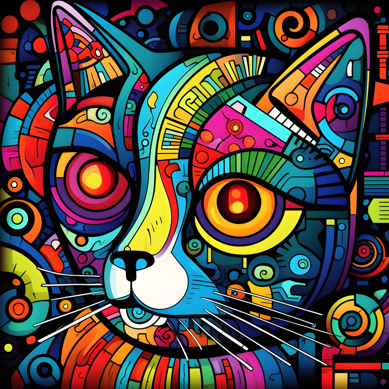 Soyut kedi desenleri 1 by Kurt Heppke