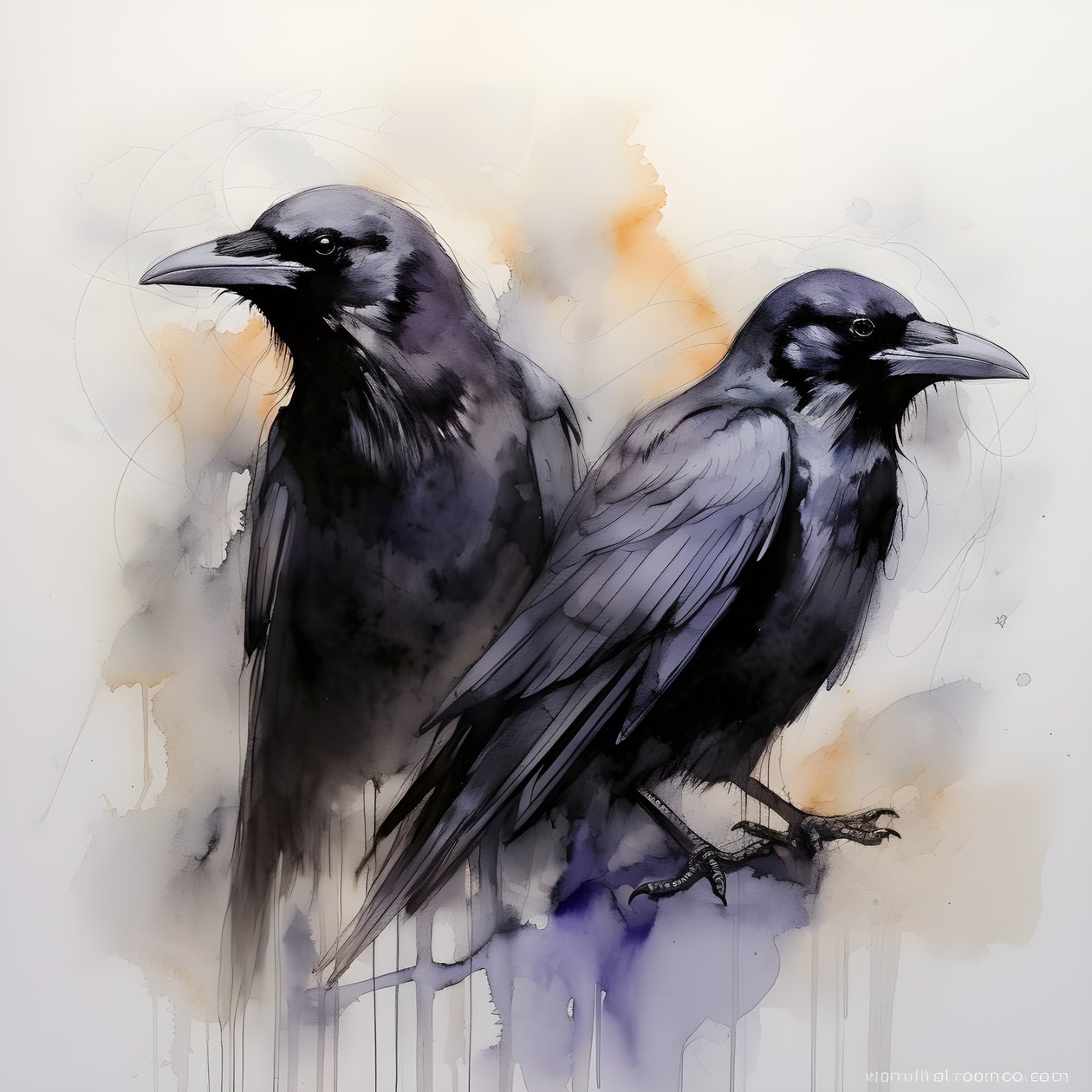 Anatomik olarak doğru 2 kuzgunun görünümü 3 by Kurt Heppke