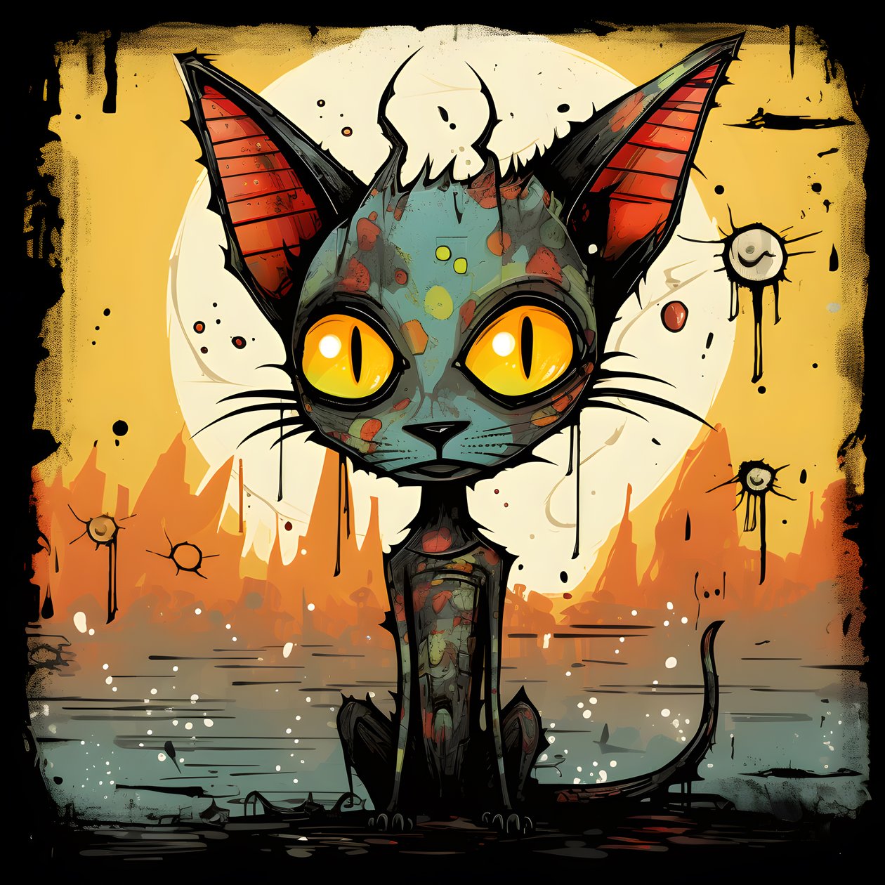 Karikatür Kaprisli Sfenks Kedi 3 by Kurt Heppke