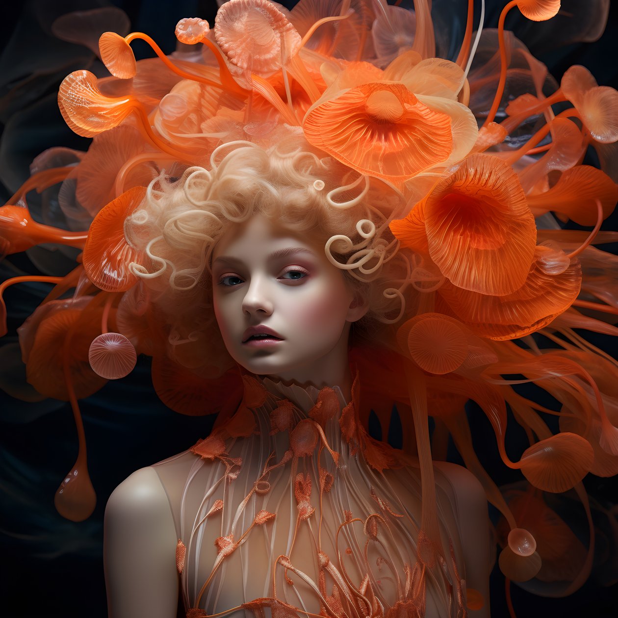 Güzel sualtı Actinia Deniz Anemonları Çiçek Tanrıçası 1#39;in yakın bir portresi by Kurt Heppke