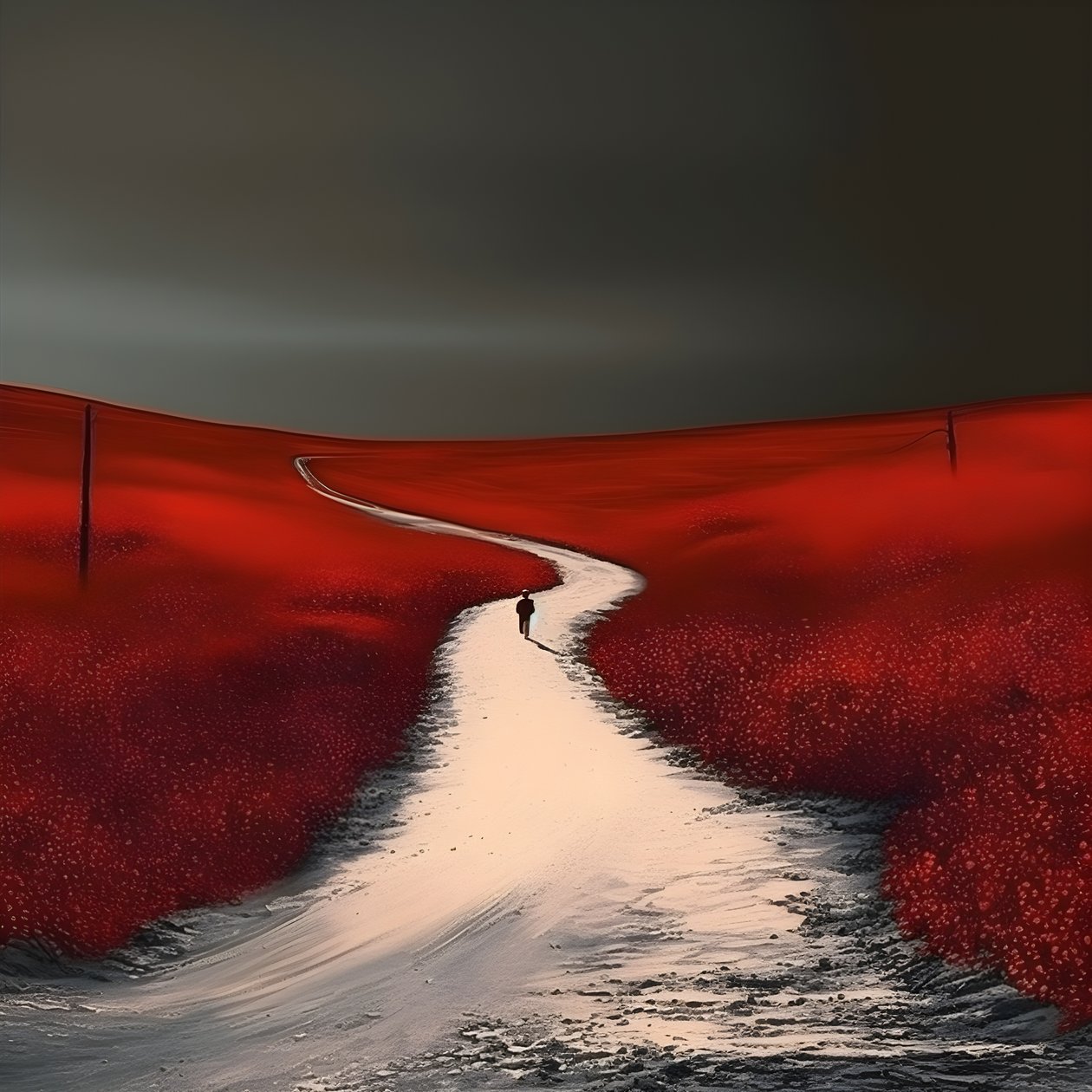 Uzun bir kırmızı yol. Gitmek. Hiç yürümemiş kahraman gibi. 1 by Kurt Heppke