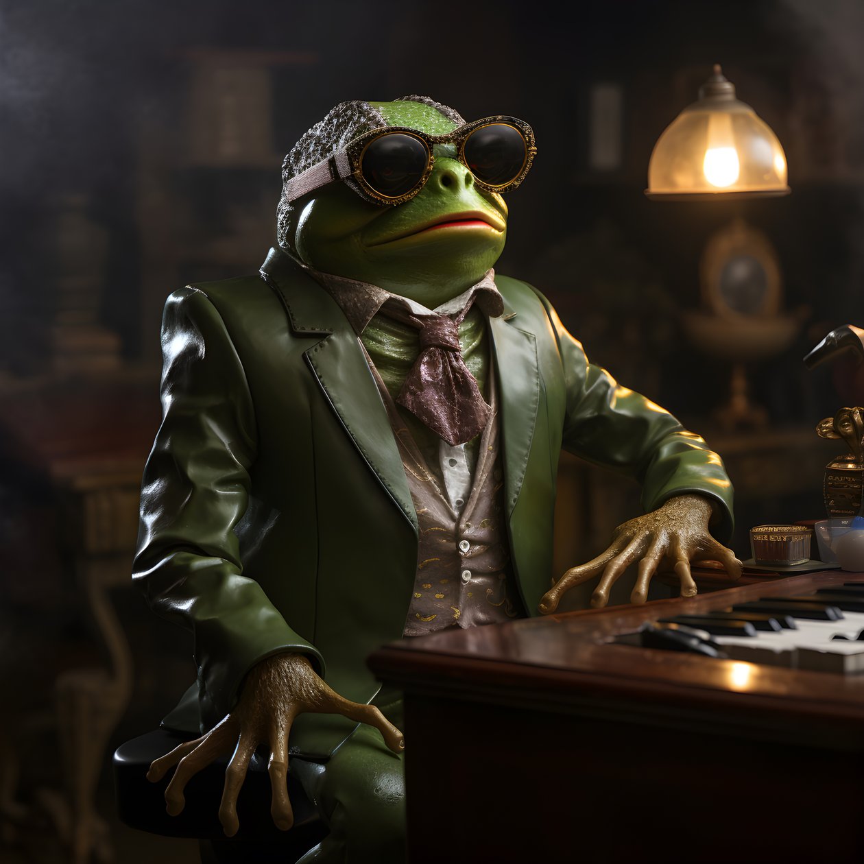 Güneş gözlüğü ve piyanolu kurbağa rolünde Elton John 2 by Kurt Heppke