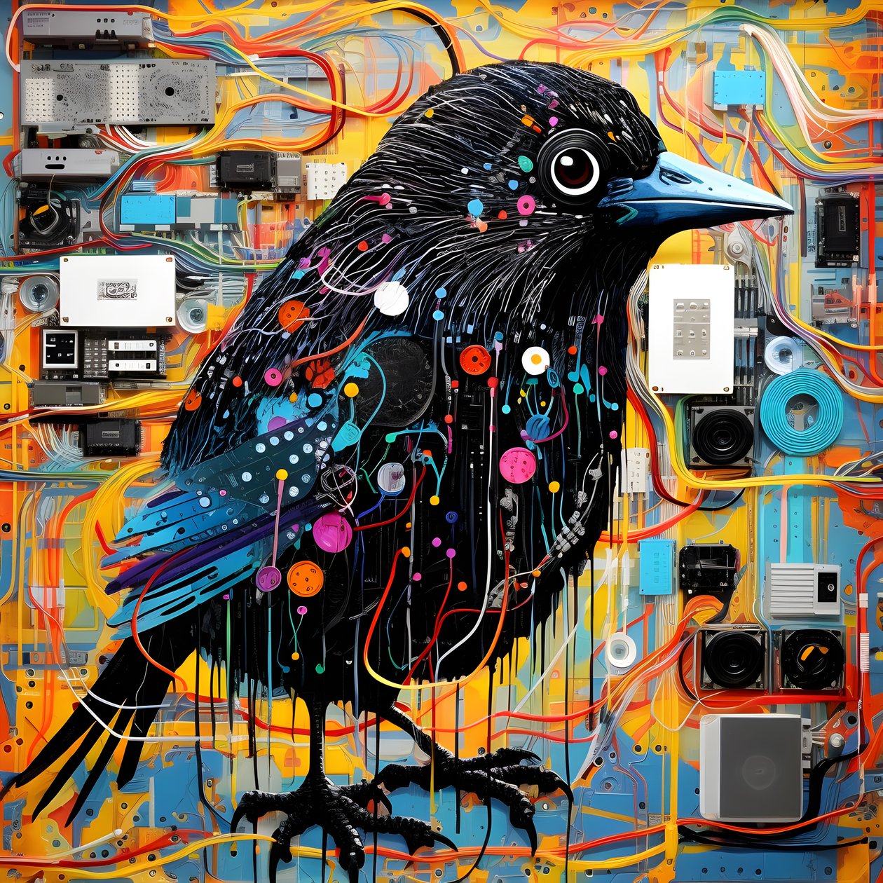 Grafiti Vogel 1 by Kurt Heppke