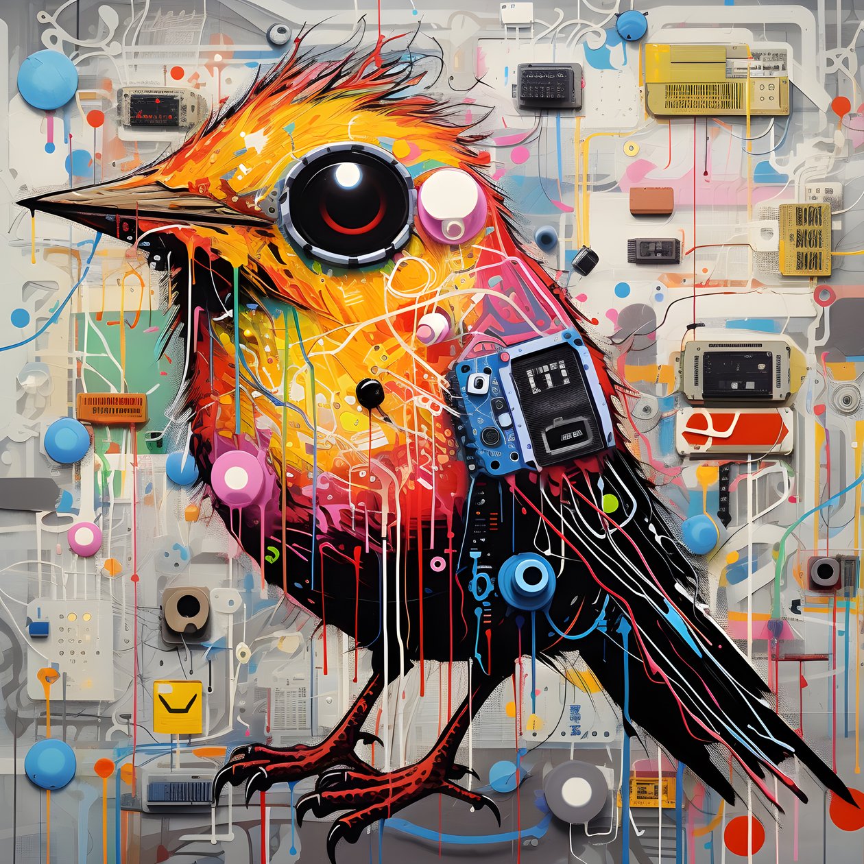 Grafiti Vogel 2 by Kurt Heppke