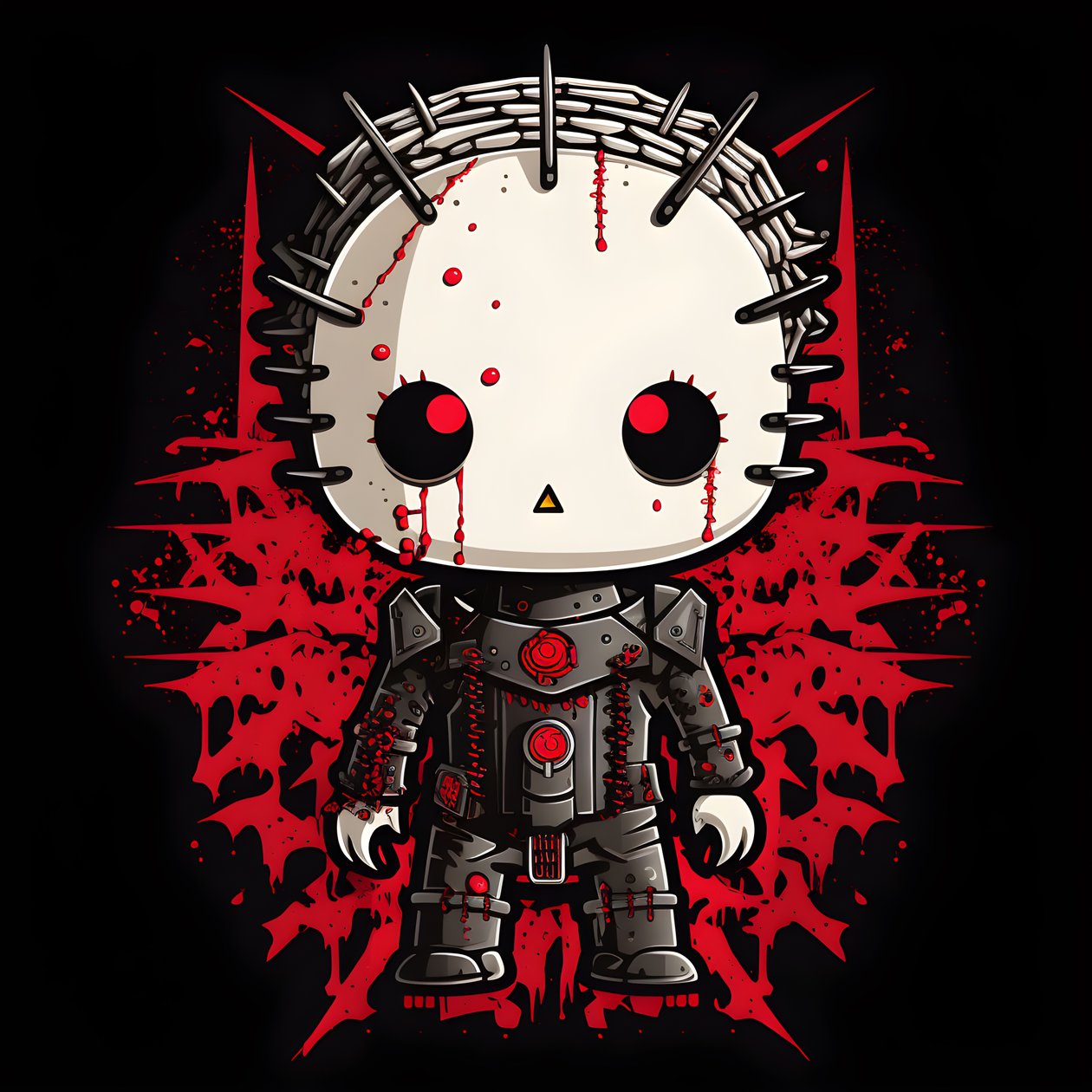 Hello Kitty as Pinhead Gömlek Tasarımı 2 by Kurt Heppke