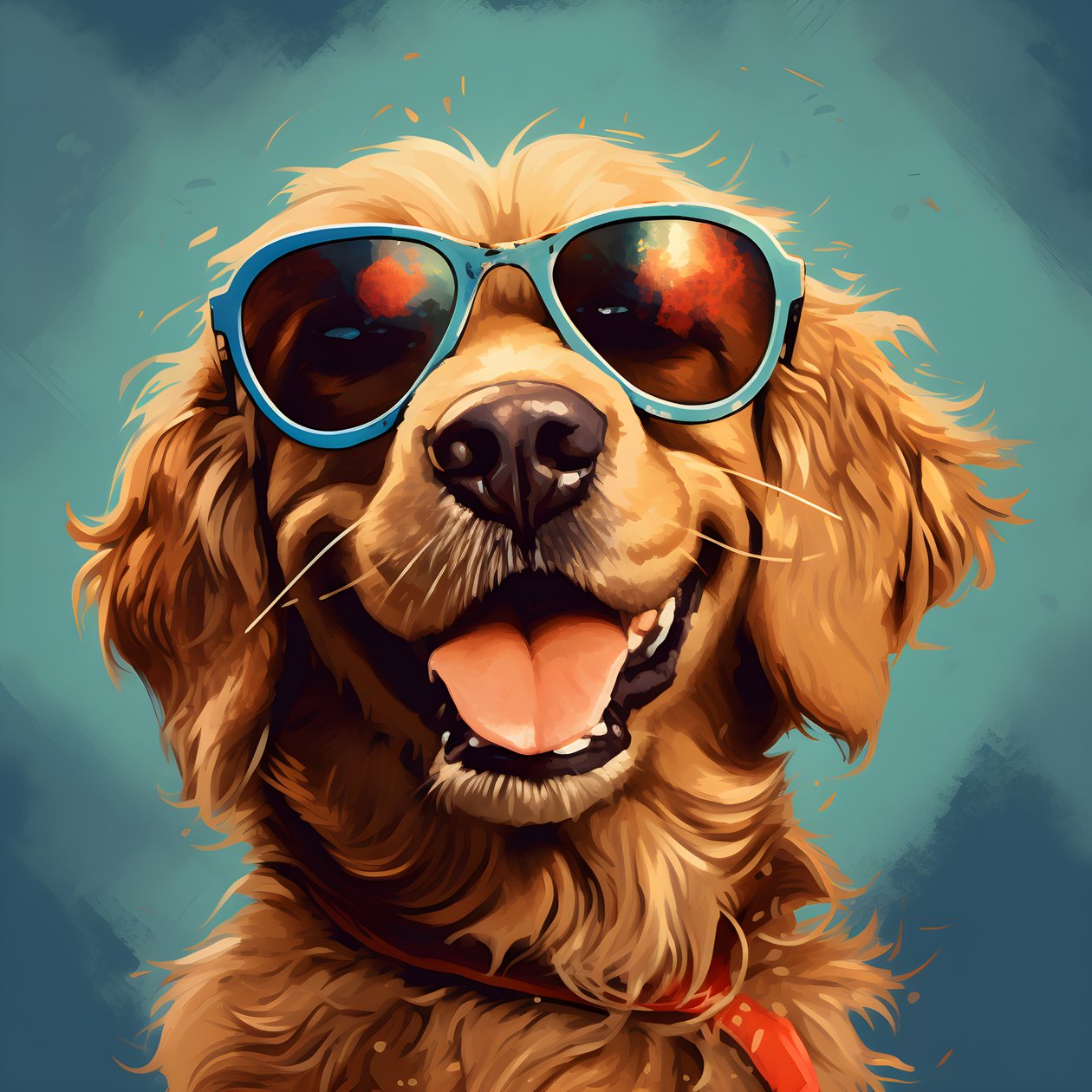 Köpek, çizgi film, güneş gözlüğü 2 by Kurt Heppke