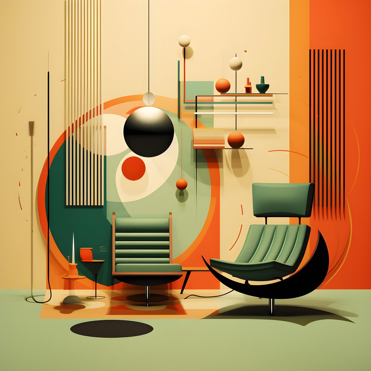 Yüzyıl ortası modern tasarım grafikleri 3 by Kurt Heppke