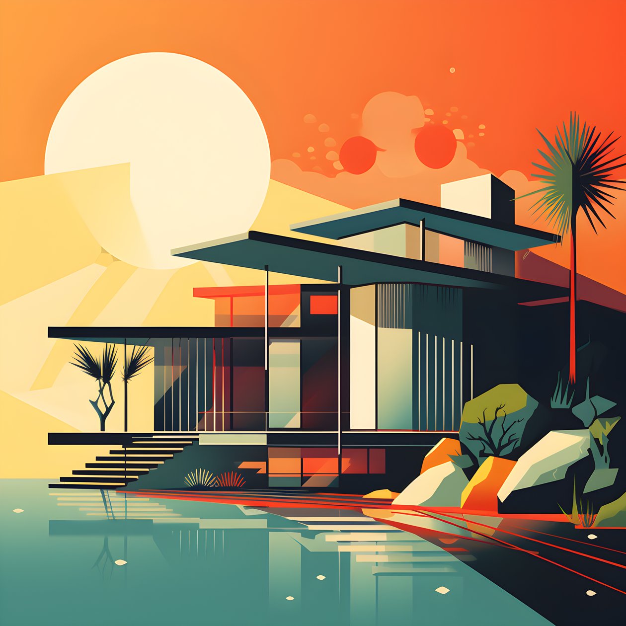 Yüzyıl ortası modern tasarım grafikleri 4 by Kurt Heppke