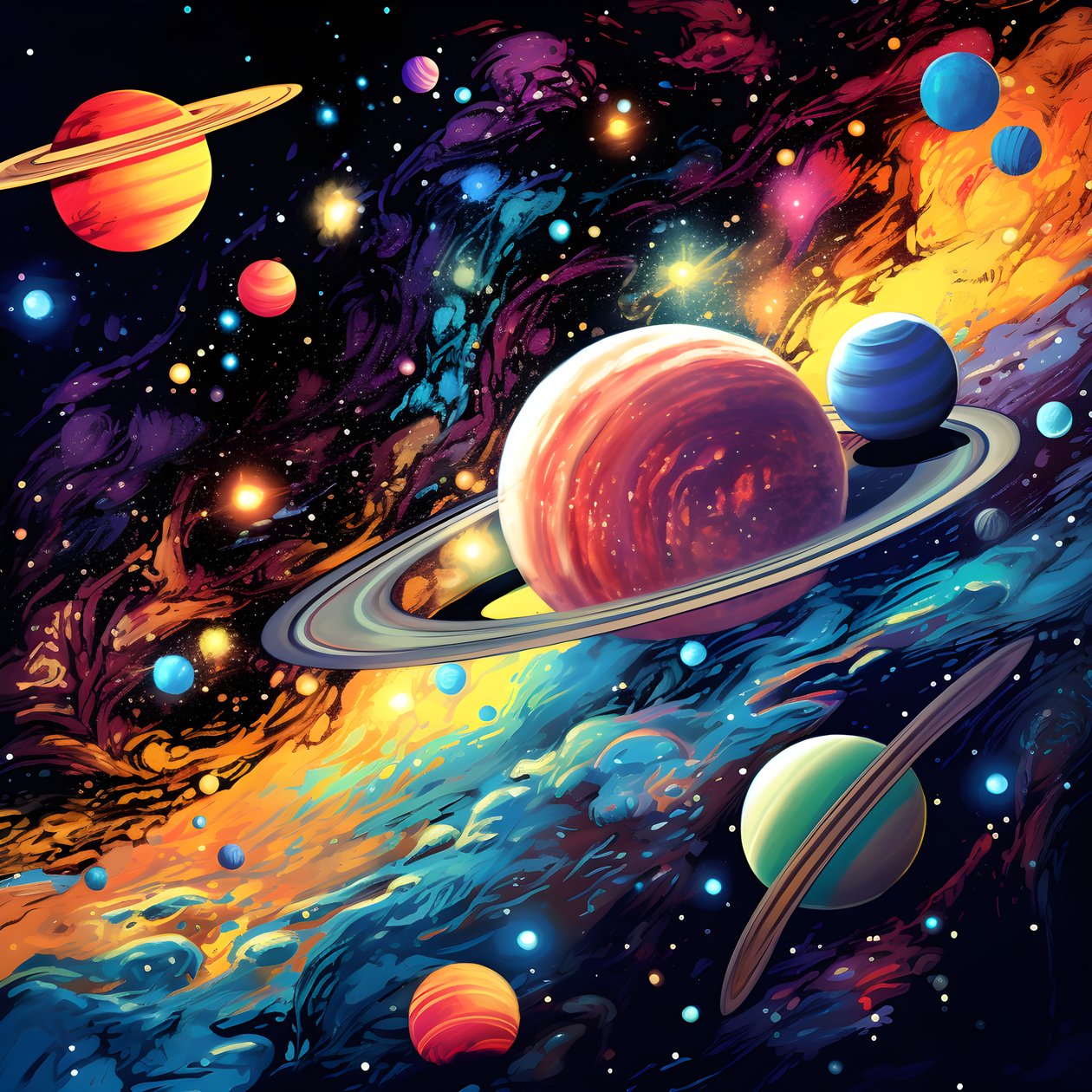 Uzay 3#39;teki planetaryum by Kurt Heppke