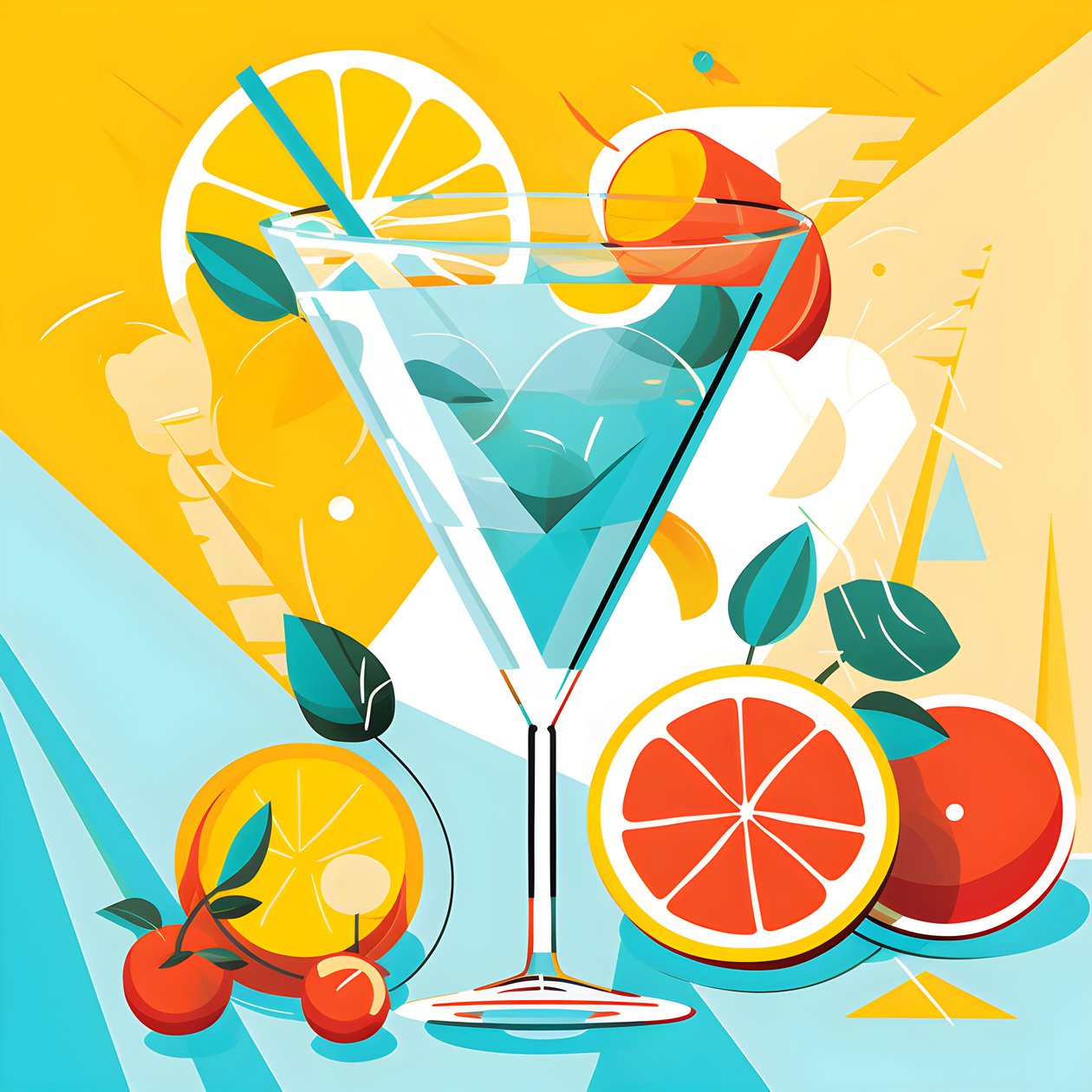 Limon posteri, limonlu kokteyller, nane 1 by Kurt Heppke