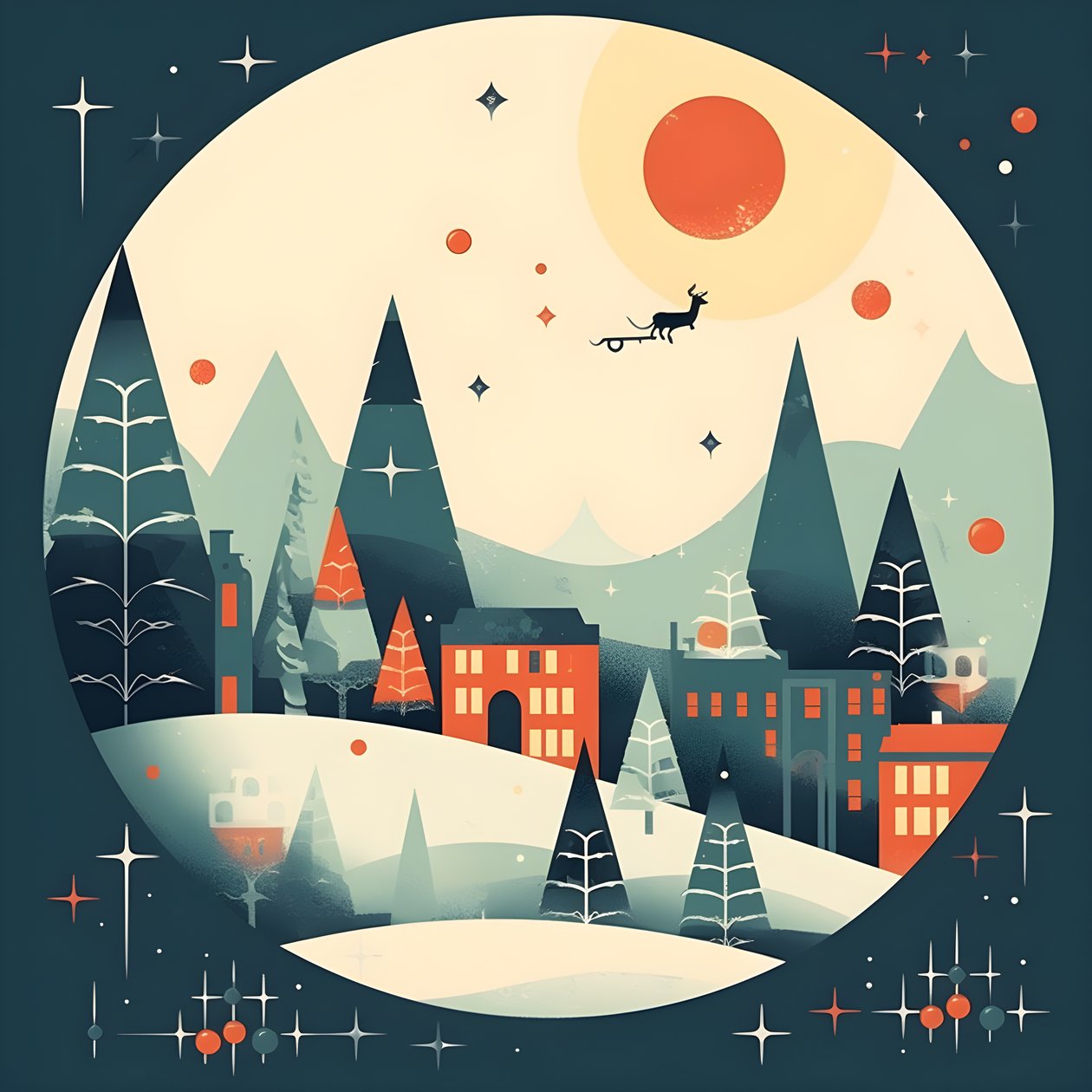 60#39;ların tarzı 2#39;den Noel kartpostalı by Kurt Heppke