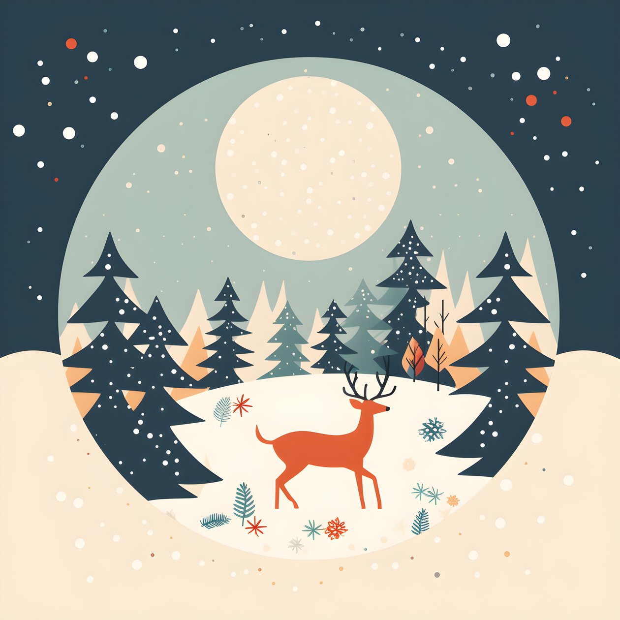 60#39;ların tarzı 3#39;ten Noel kartpostalı by Kurt Heppke