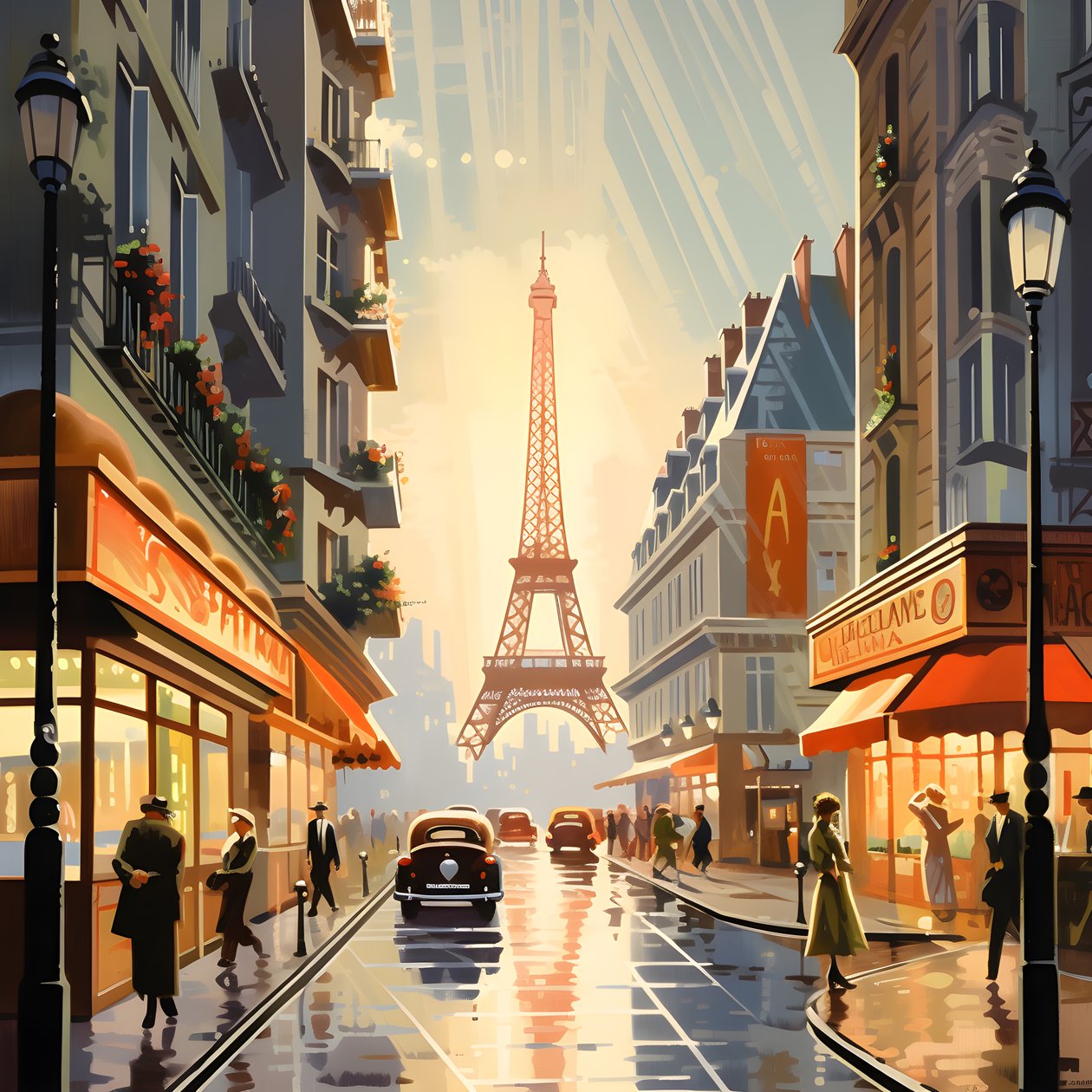 Reklam afişi, Paris, Fransa 1 by Kurt Heppke