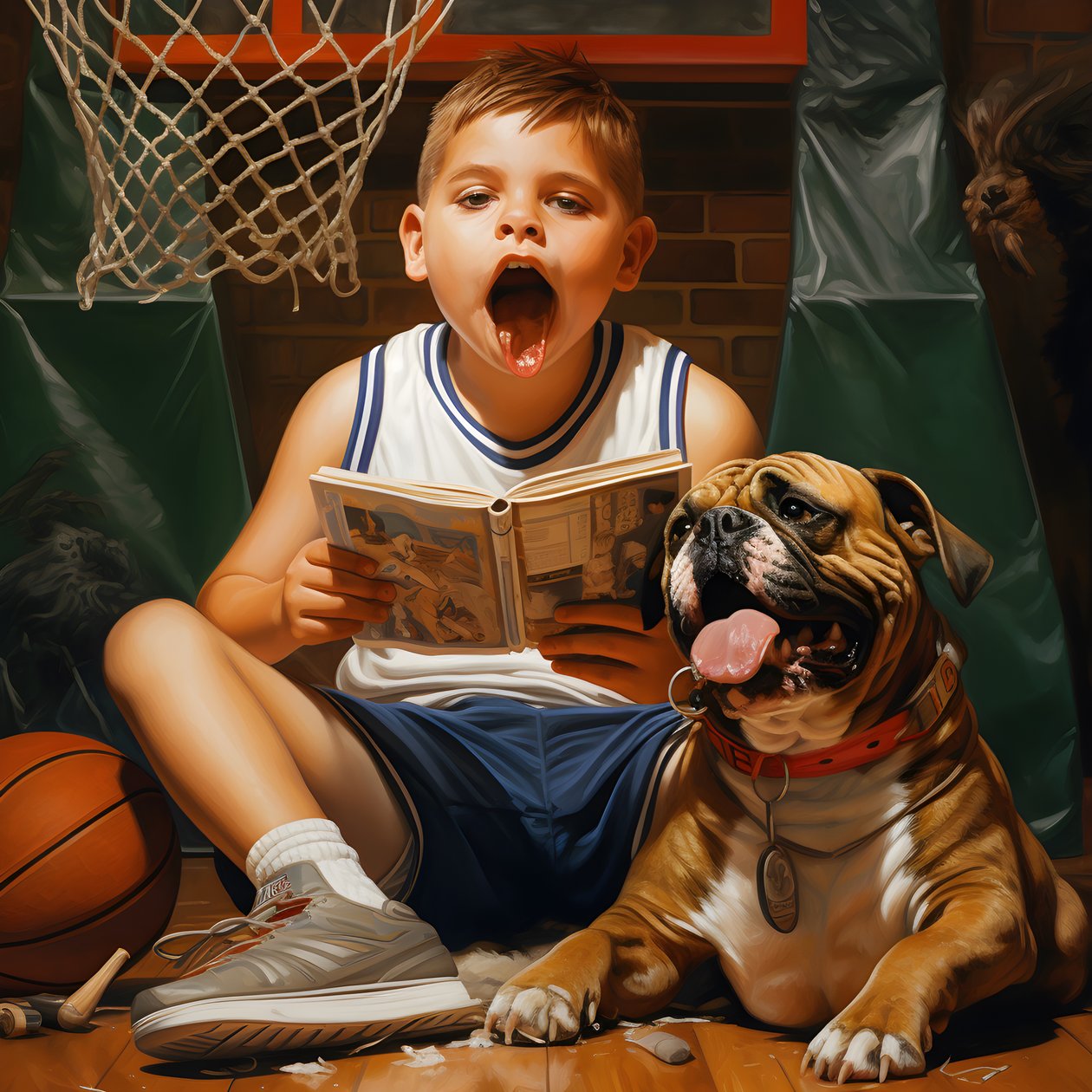 bir dosya tutan 10 yaşında bir çocuk ve köpeği 4 by Kurt Heppke