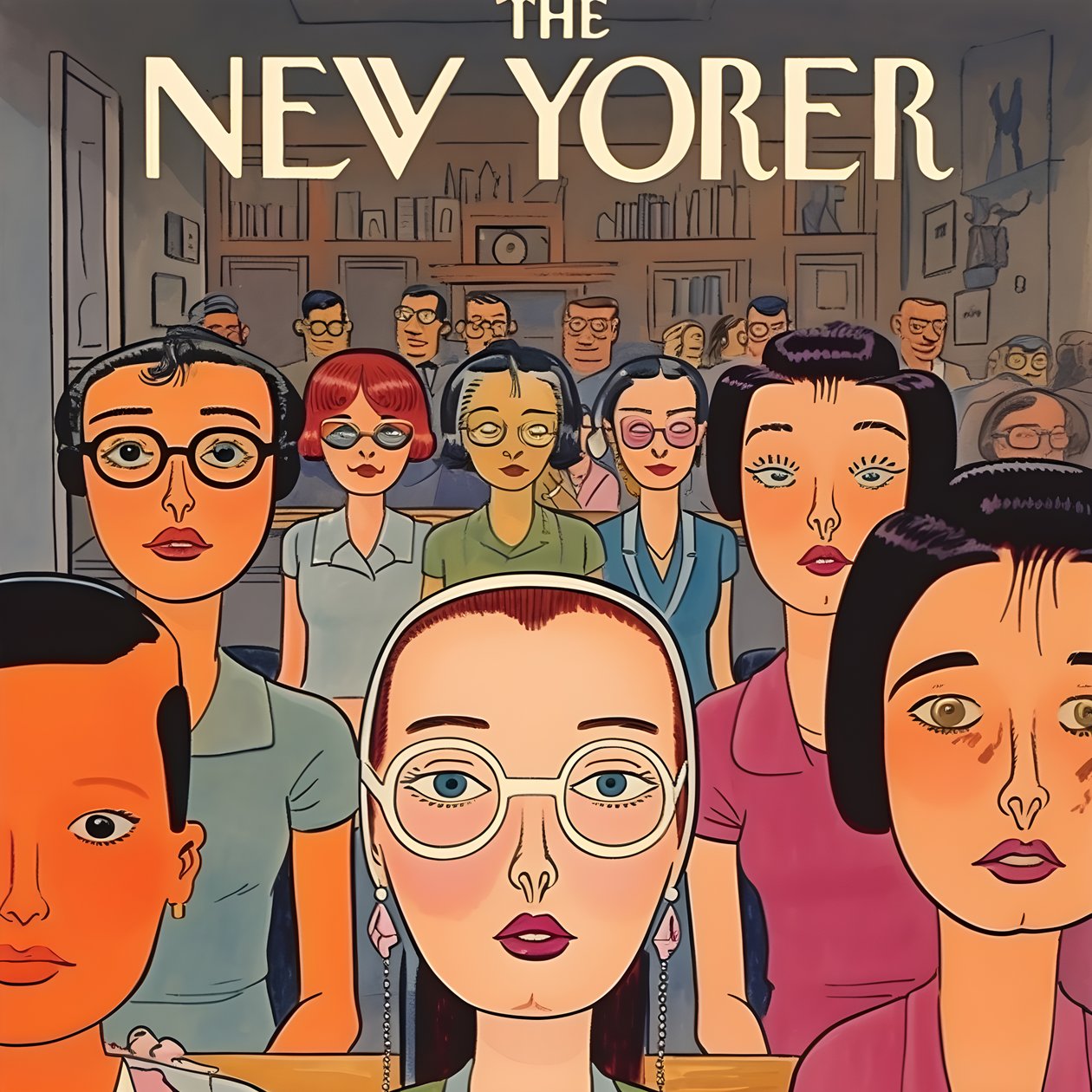 renkli new yorker kapağı vintage karikatür şakası 1 by Kurt Heppke
