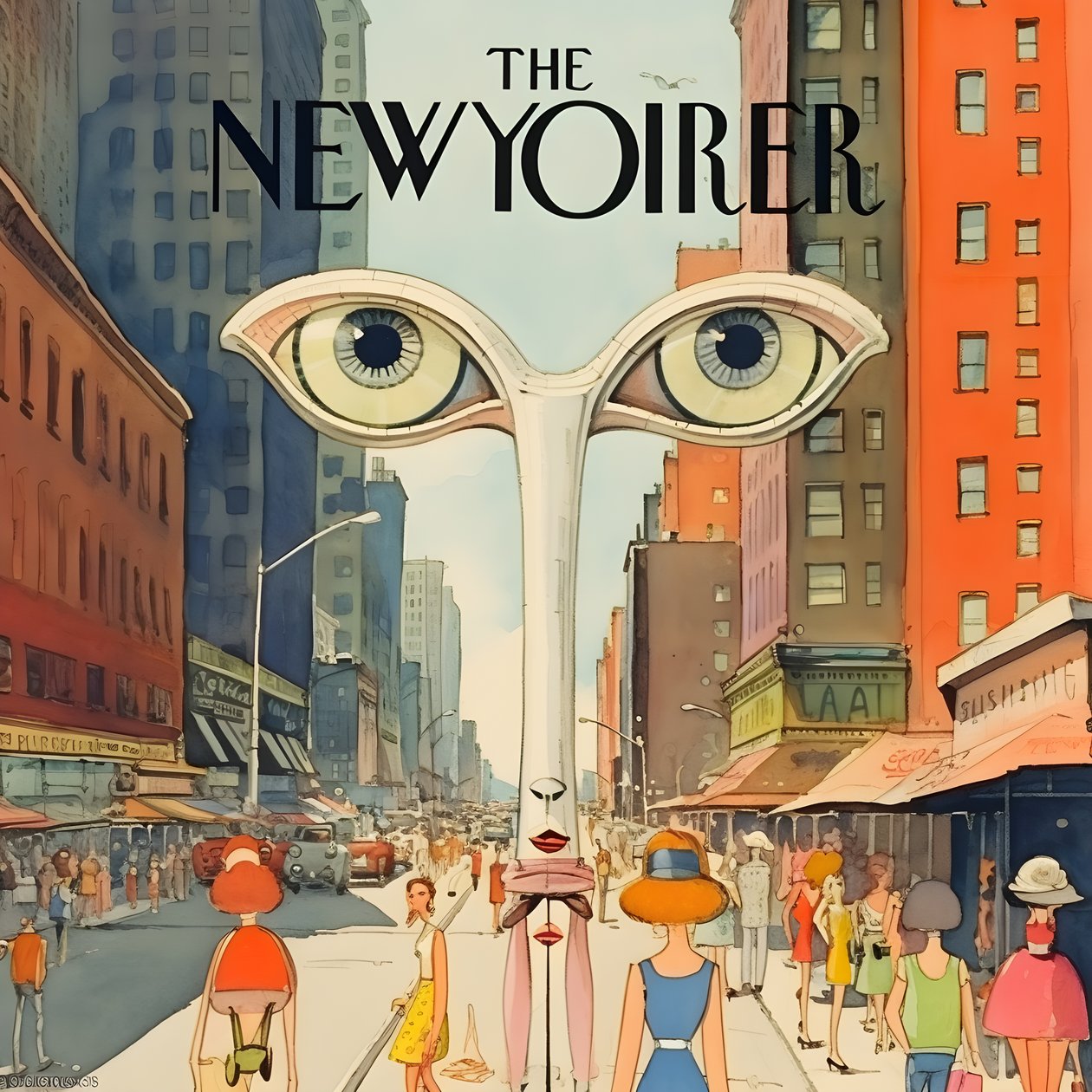 renkli new yorker kapağı vintage karikatür şakası 4 by Kurt Heppke