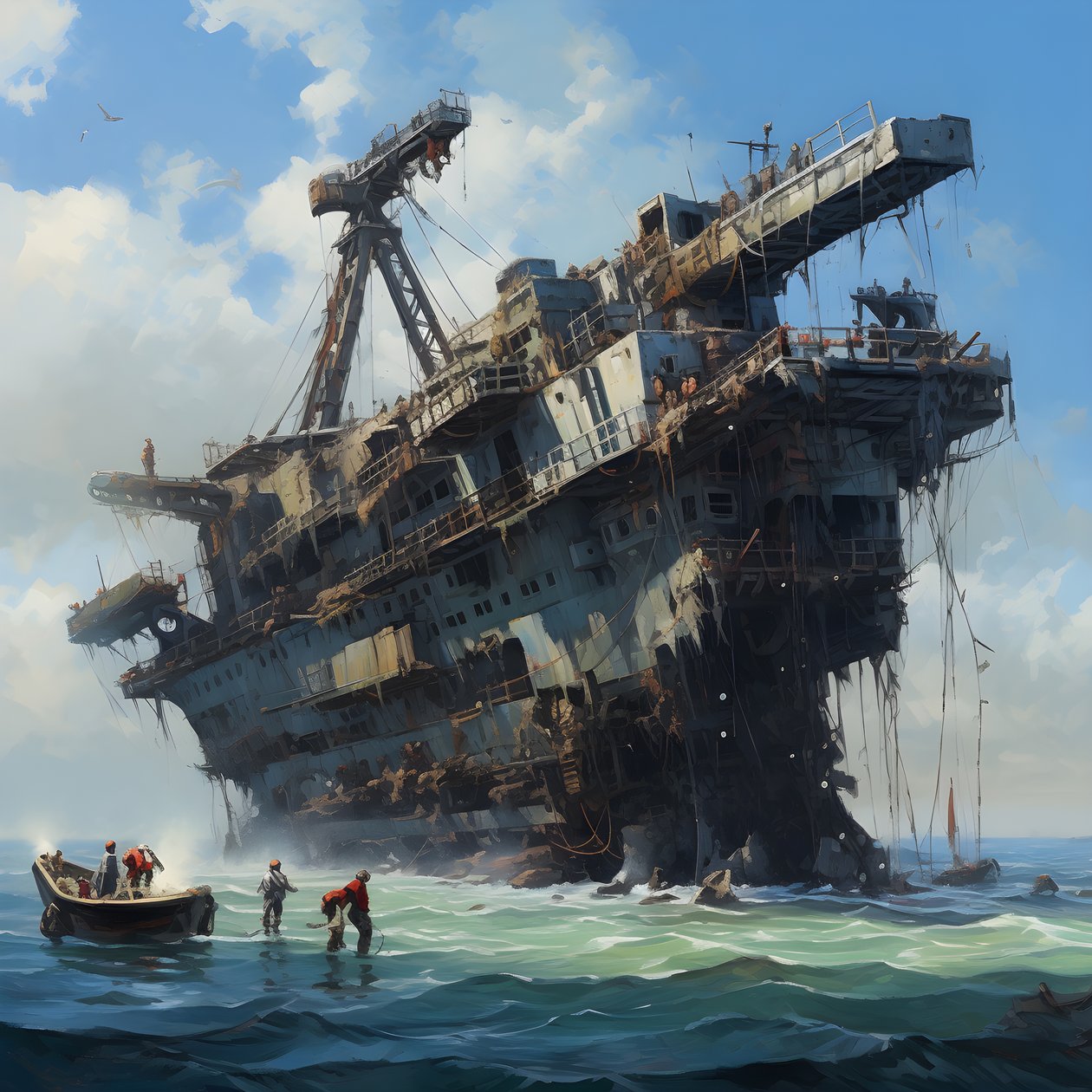 büyük enkaz bir vinçle denizden çıkarıldı 4 by Kurt Heppke